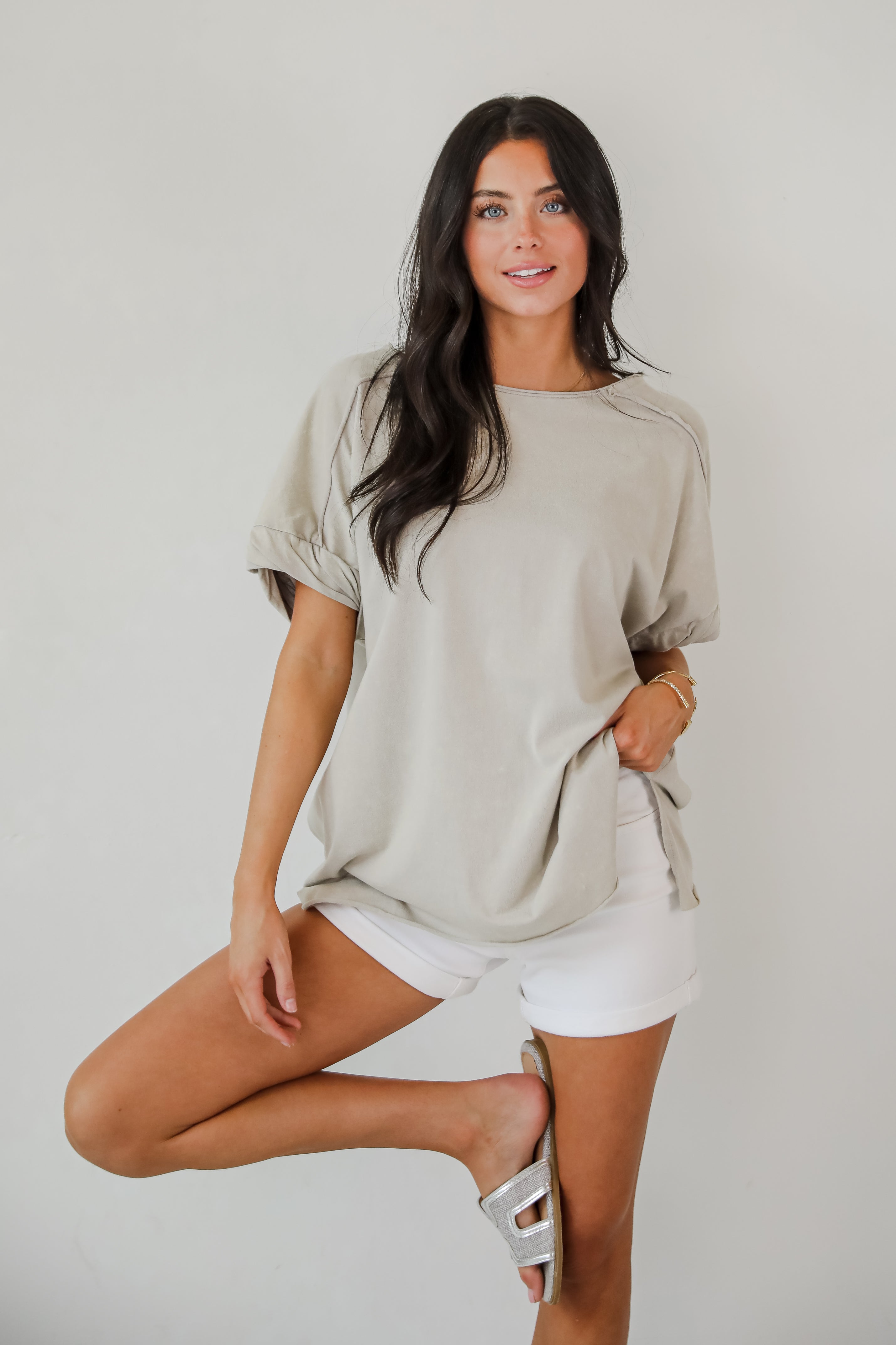 Marley Everyday Grey Oversized Tee