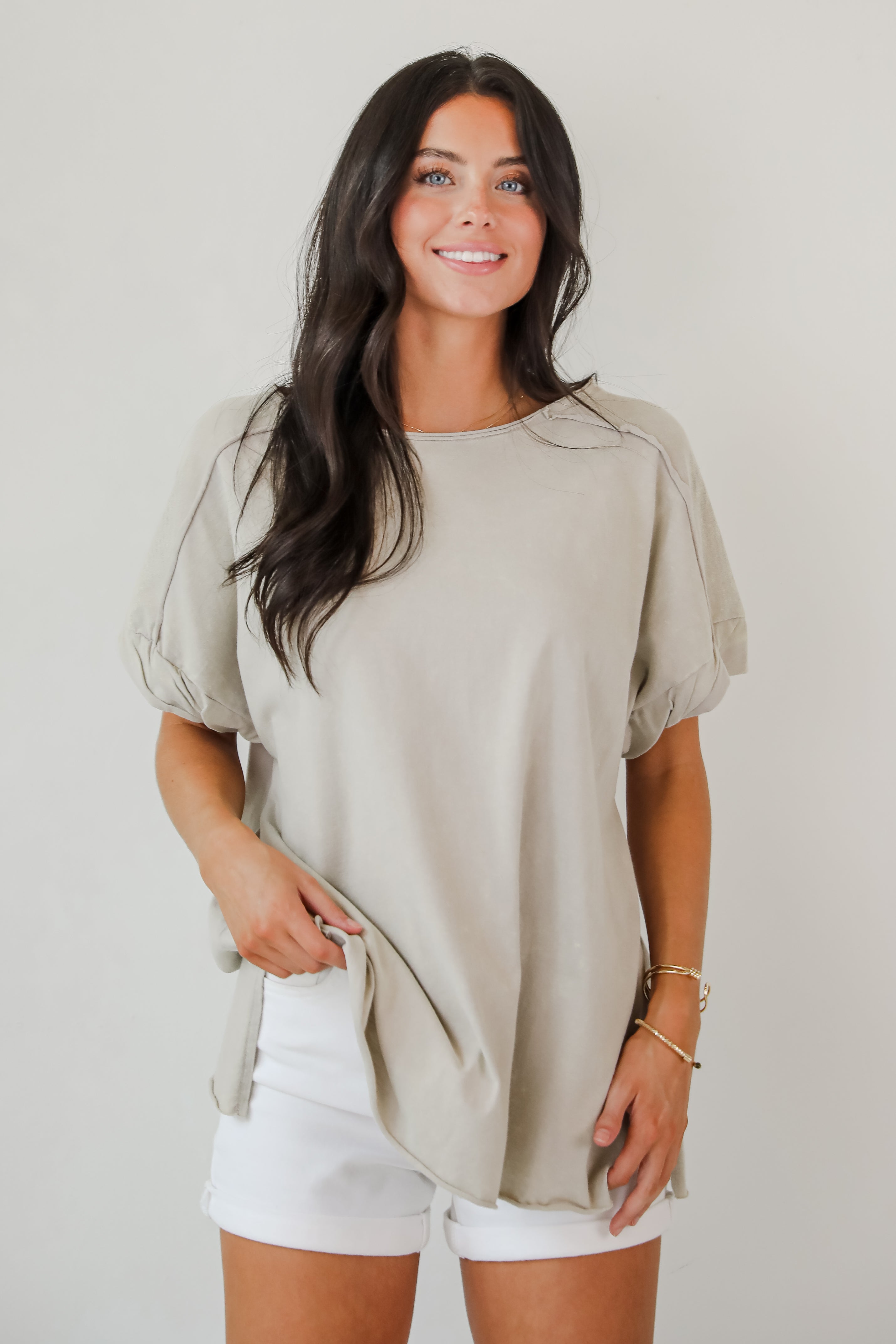Marley Everyday Grey Oversized Tee