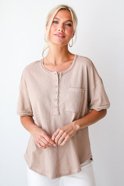 Cute Henley Tee From Dress Up Boutique