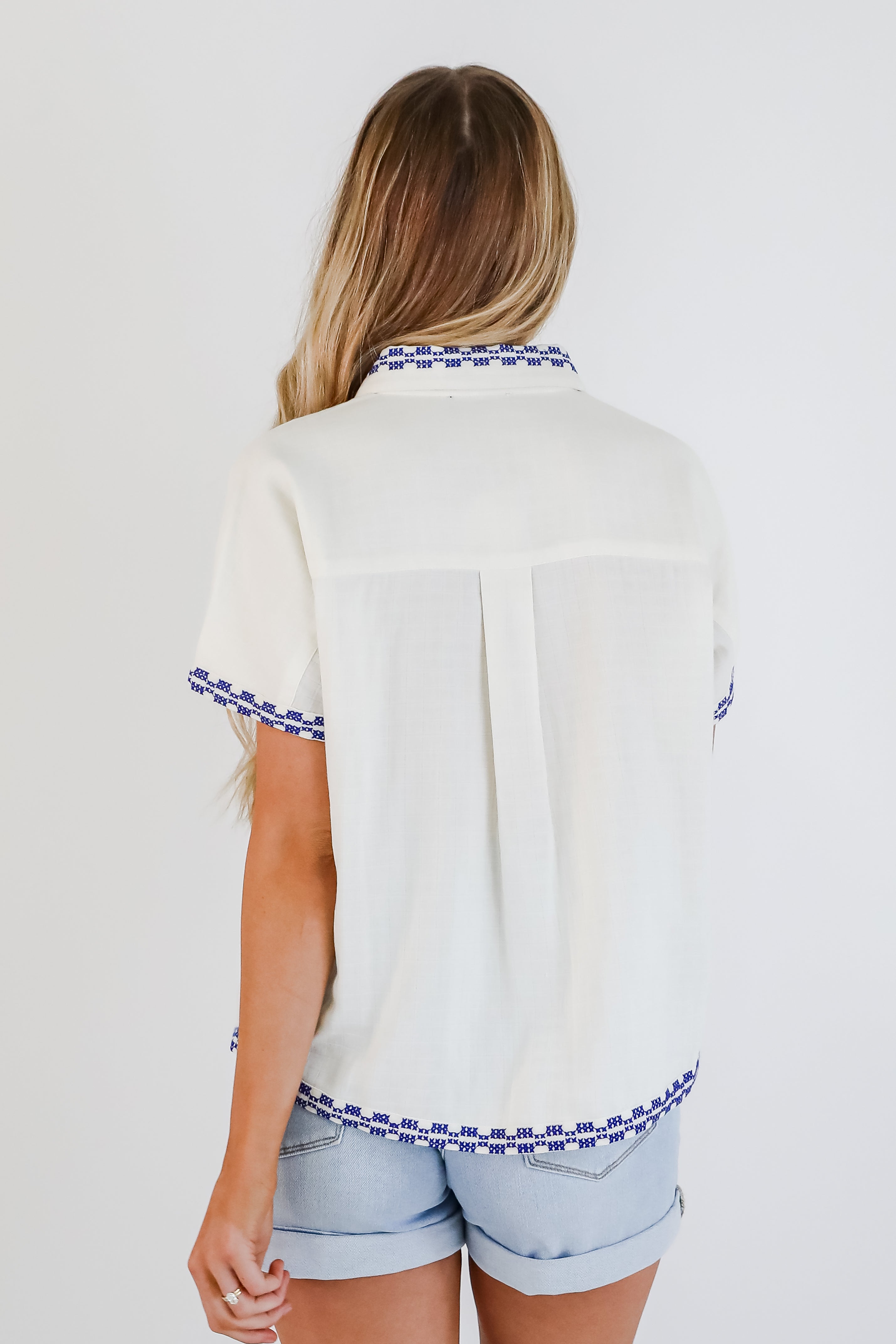 Mykonos Memories Ivory Blouse