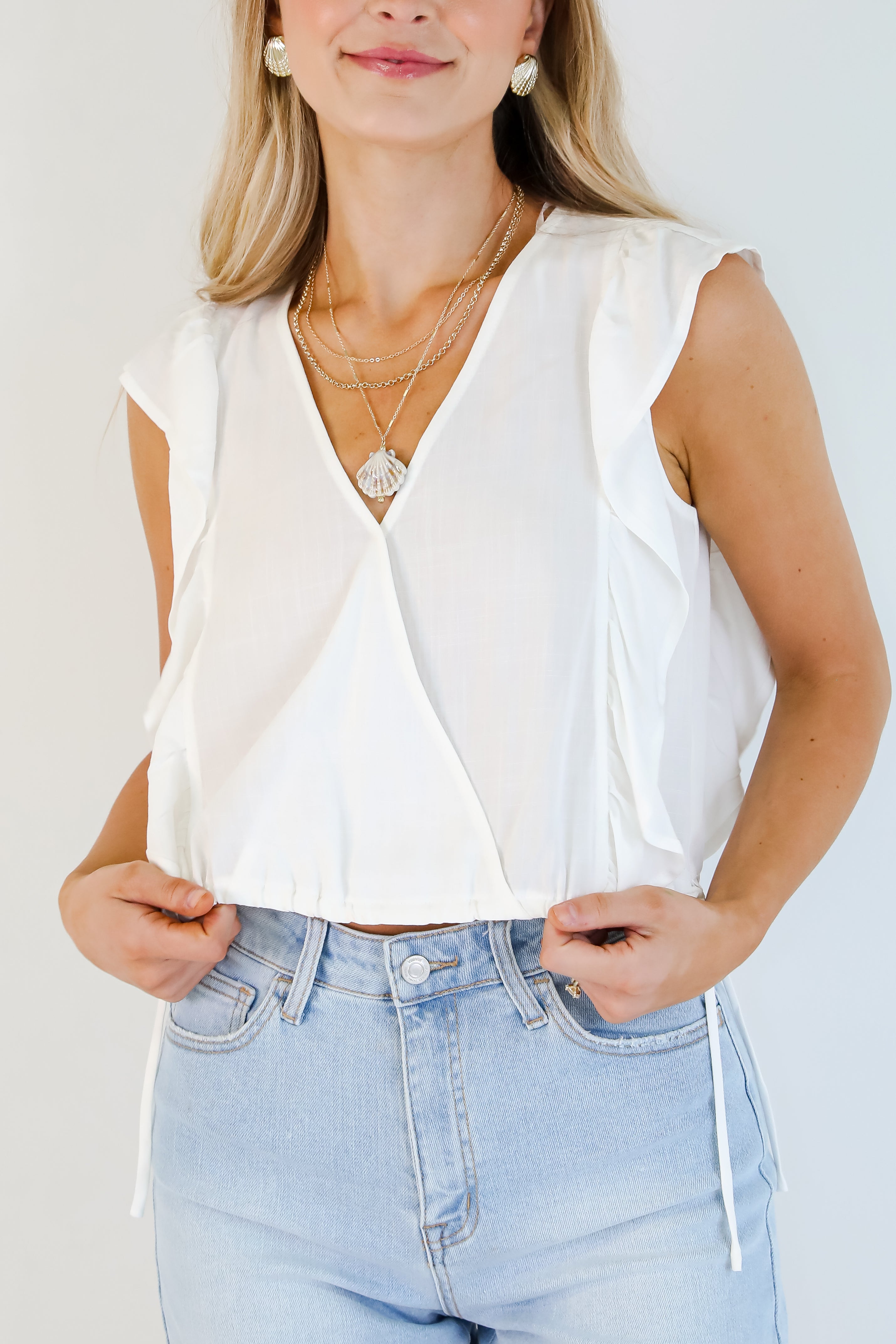 Sweetest Behavior Surplice Blouse