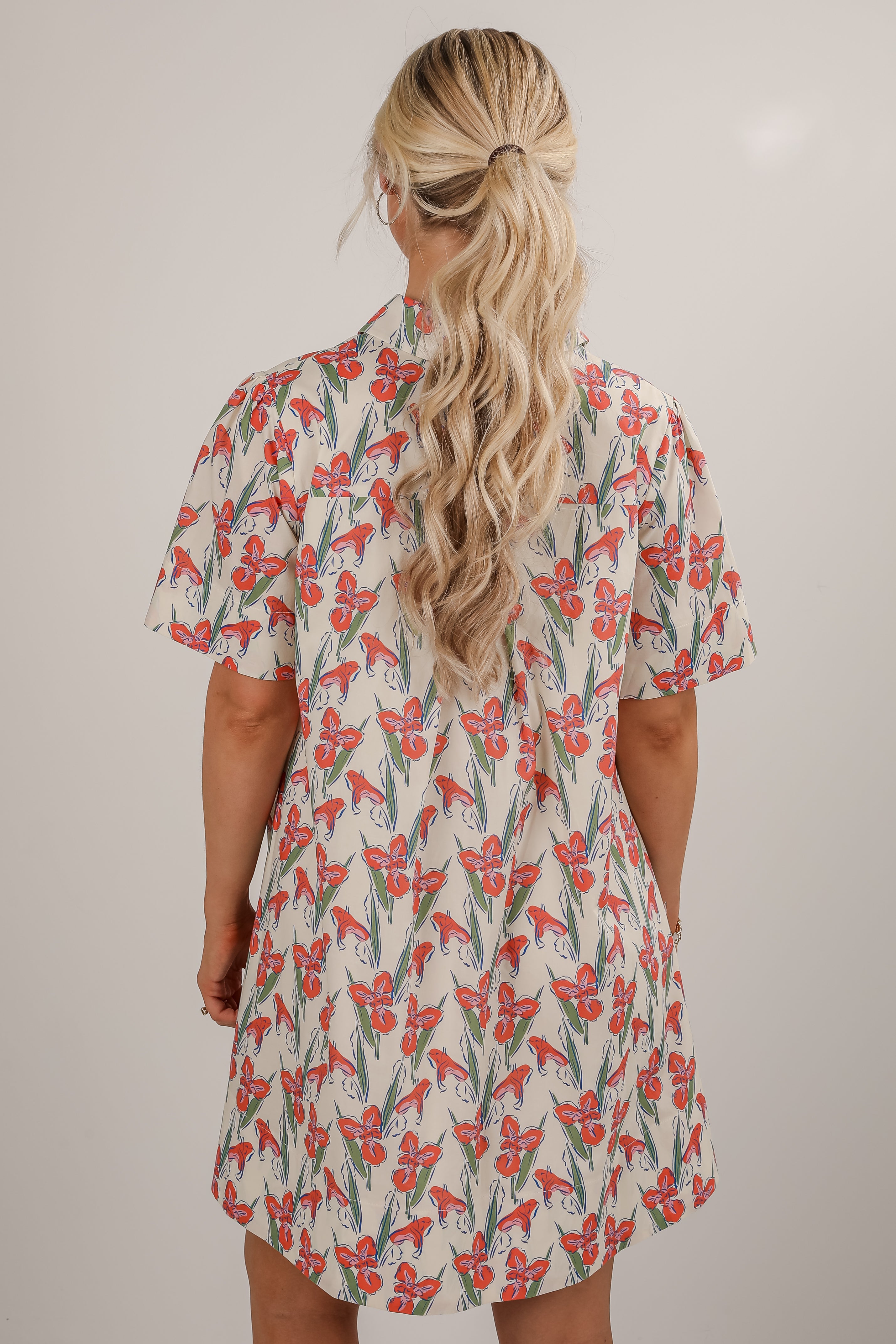 Through The Garden Ivory Floral Mini Dress