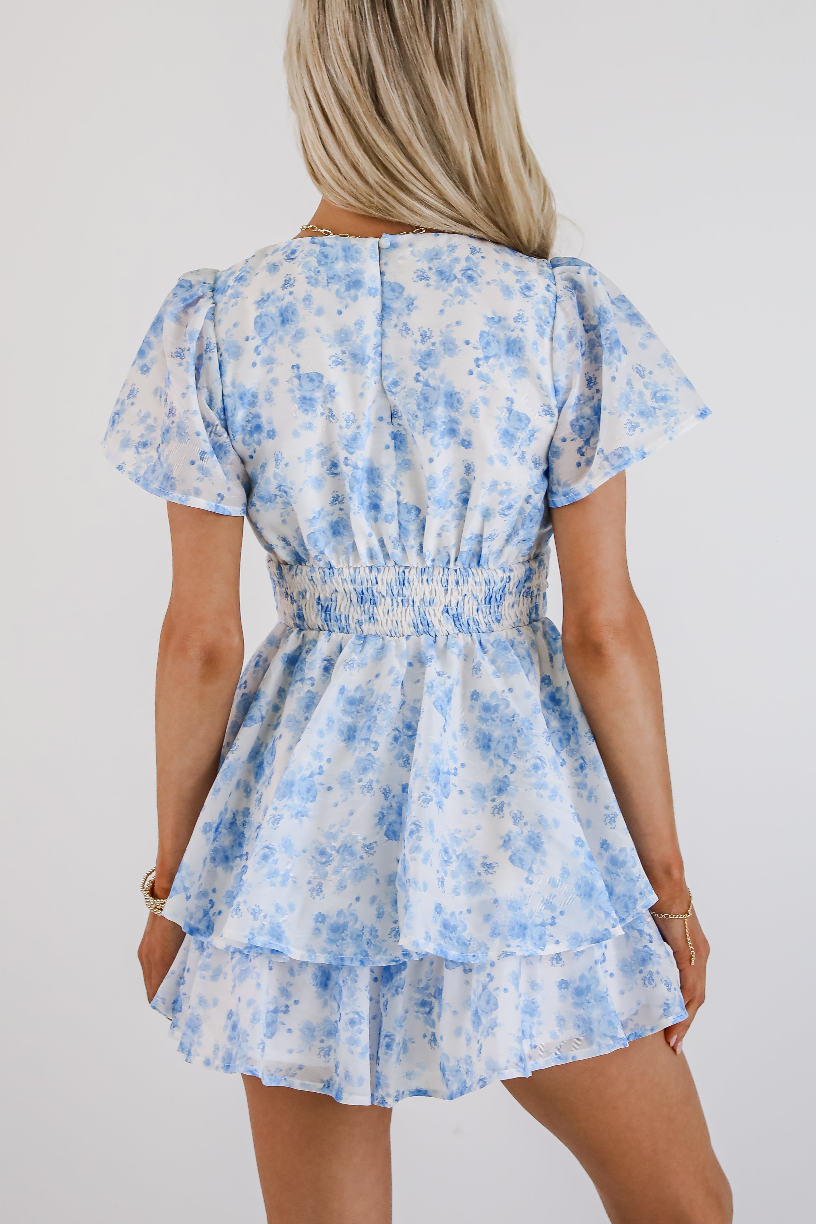 On A Whim Ivory Floral Romper