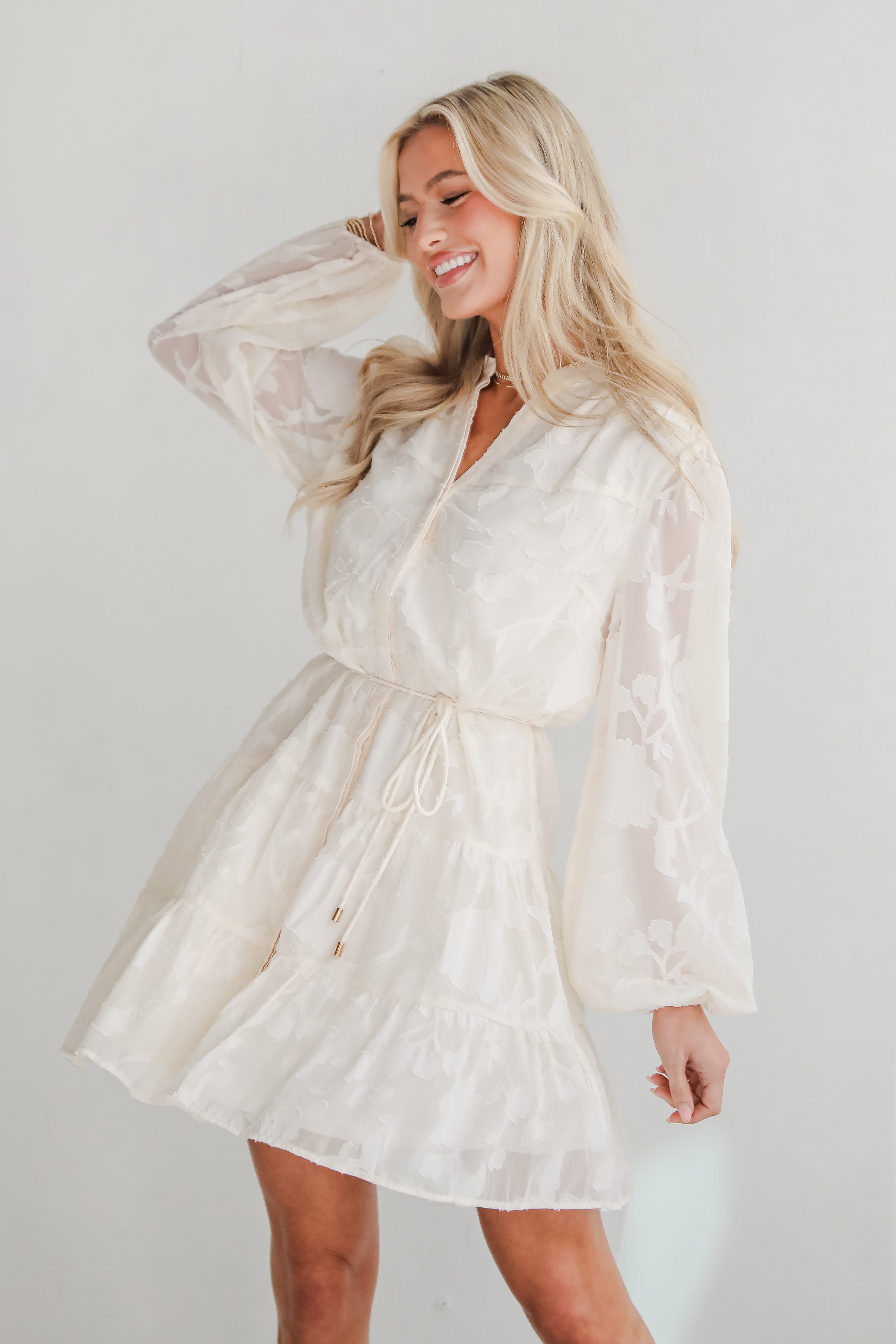 Beauty Icon Floral Tiered Mini Dress