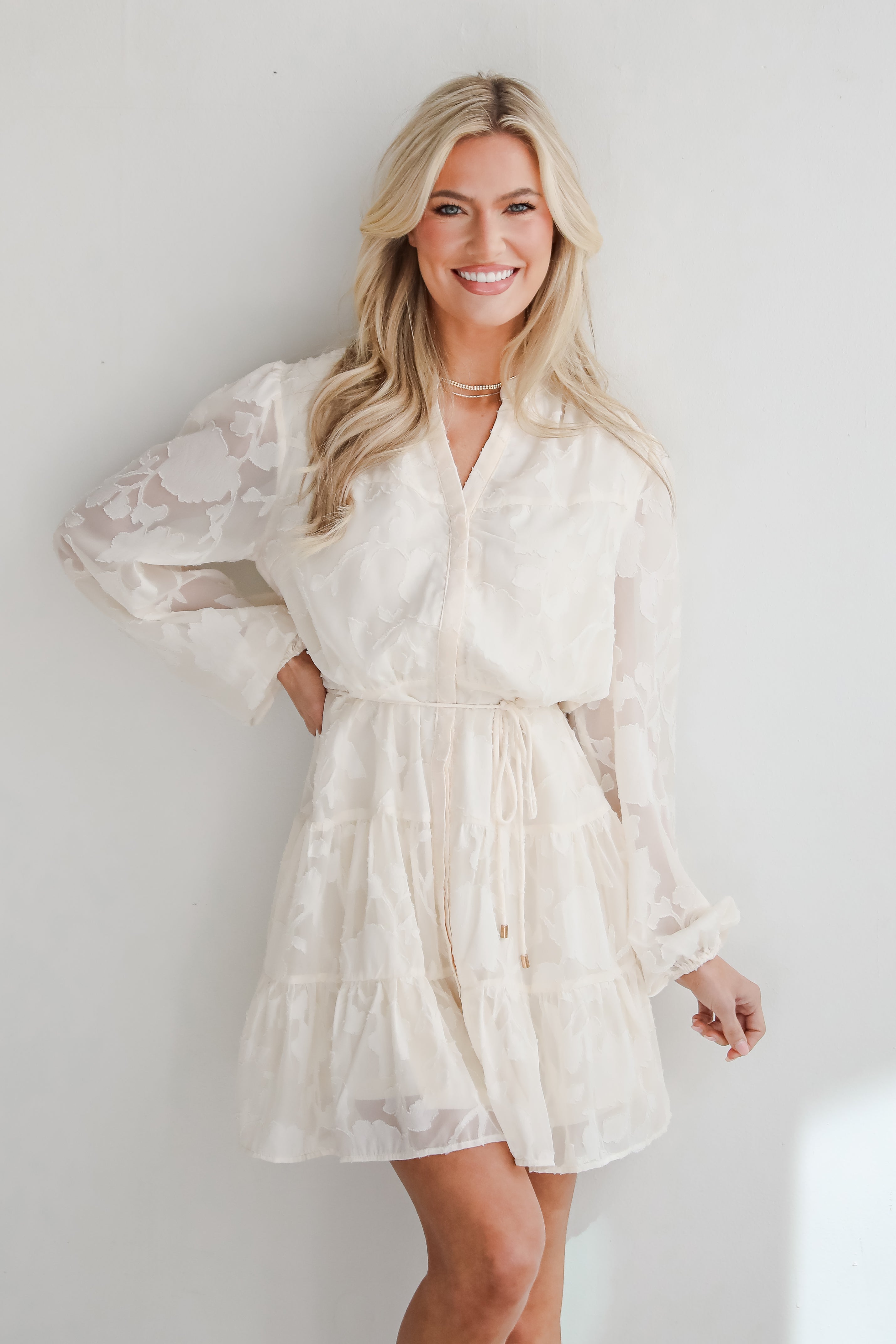 Beauty Icon Floral Tiered Mini Dress