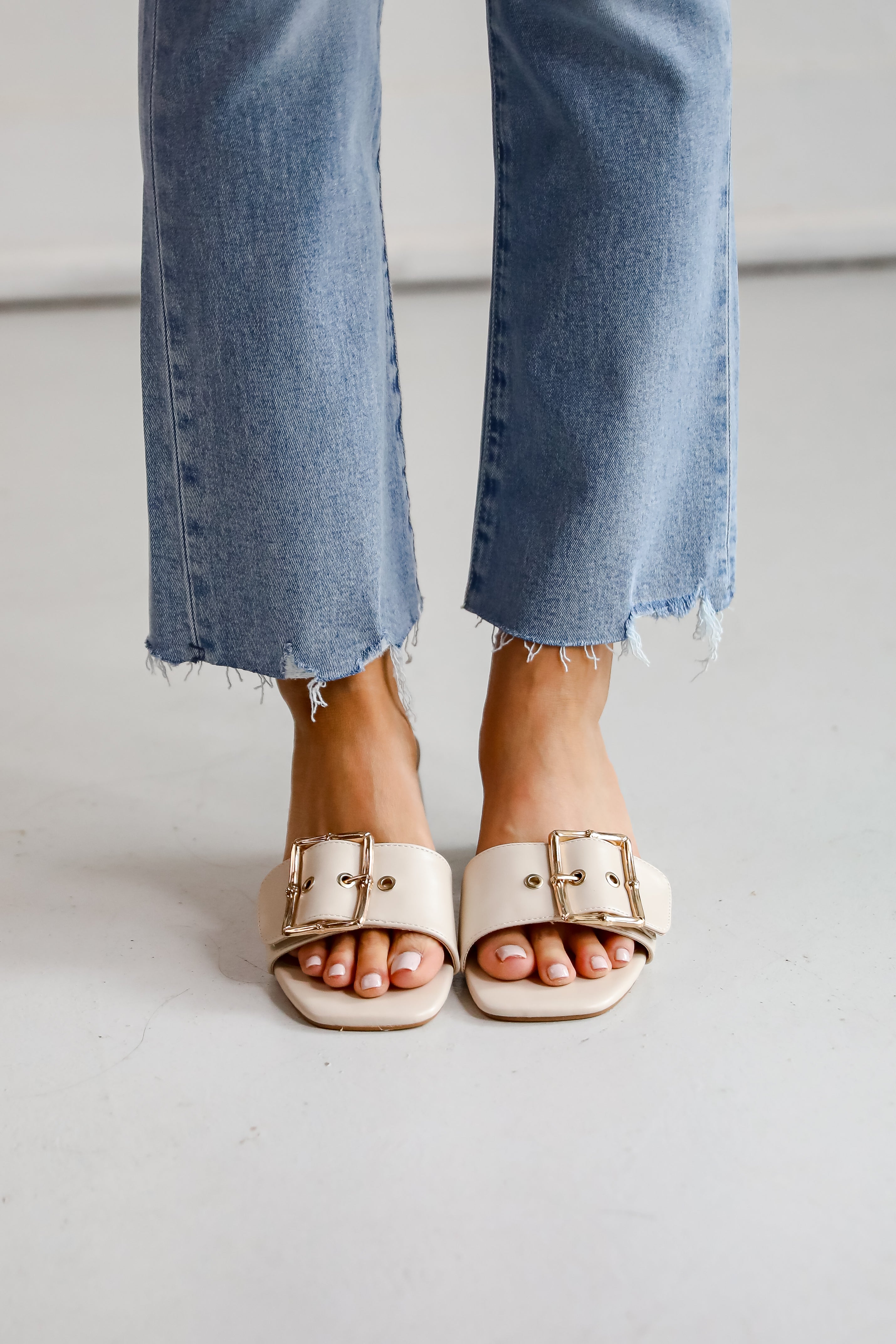 Perfect Occasion Ivory Slide Heels