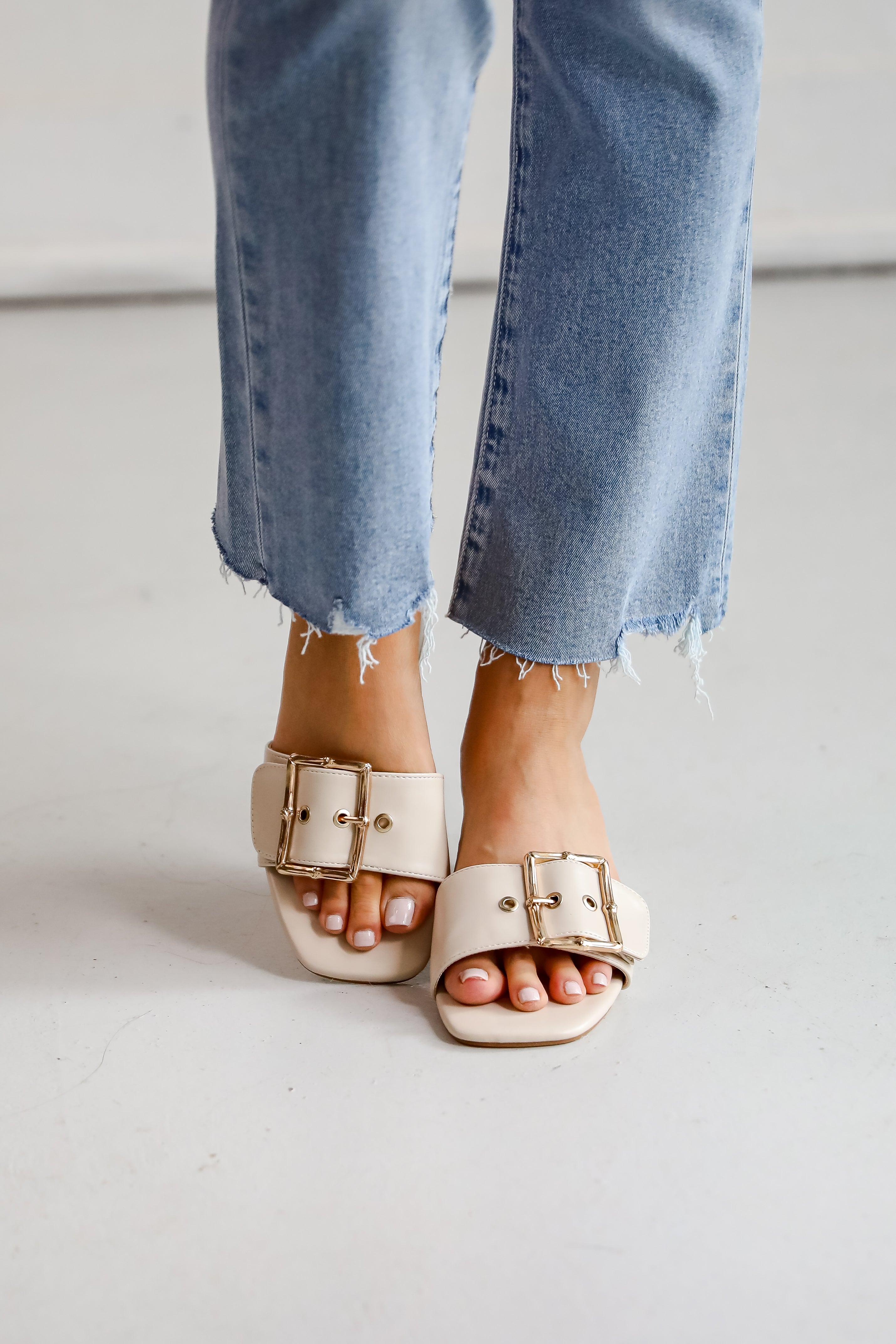 Perfect Occasion Ivory Slide Heels