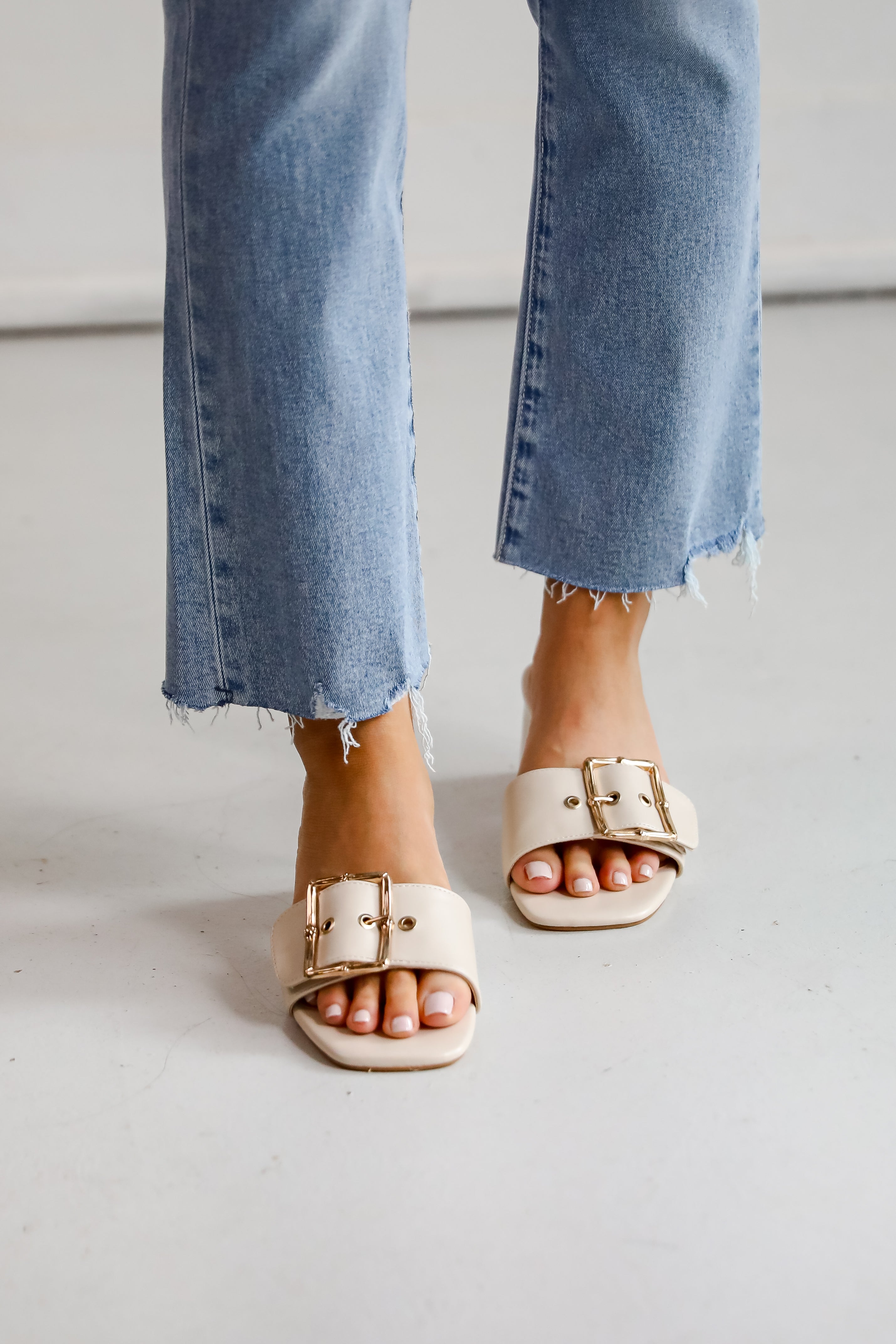 Perfect Occasion Ivory Slide Heels