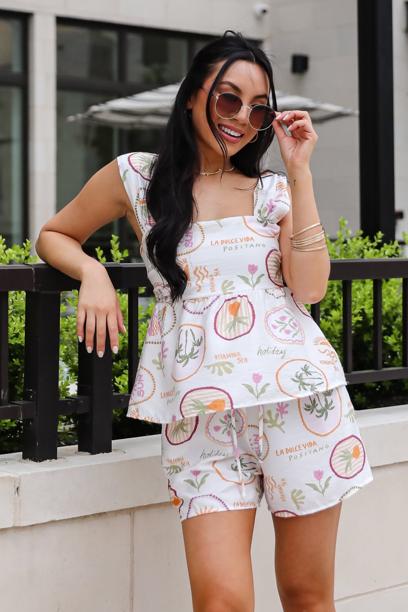 Vitamin Sea Ivory Peplum Tank