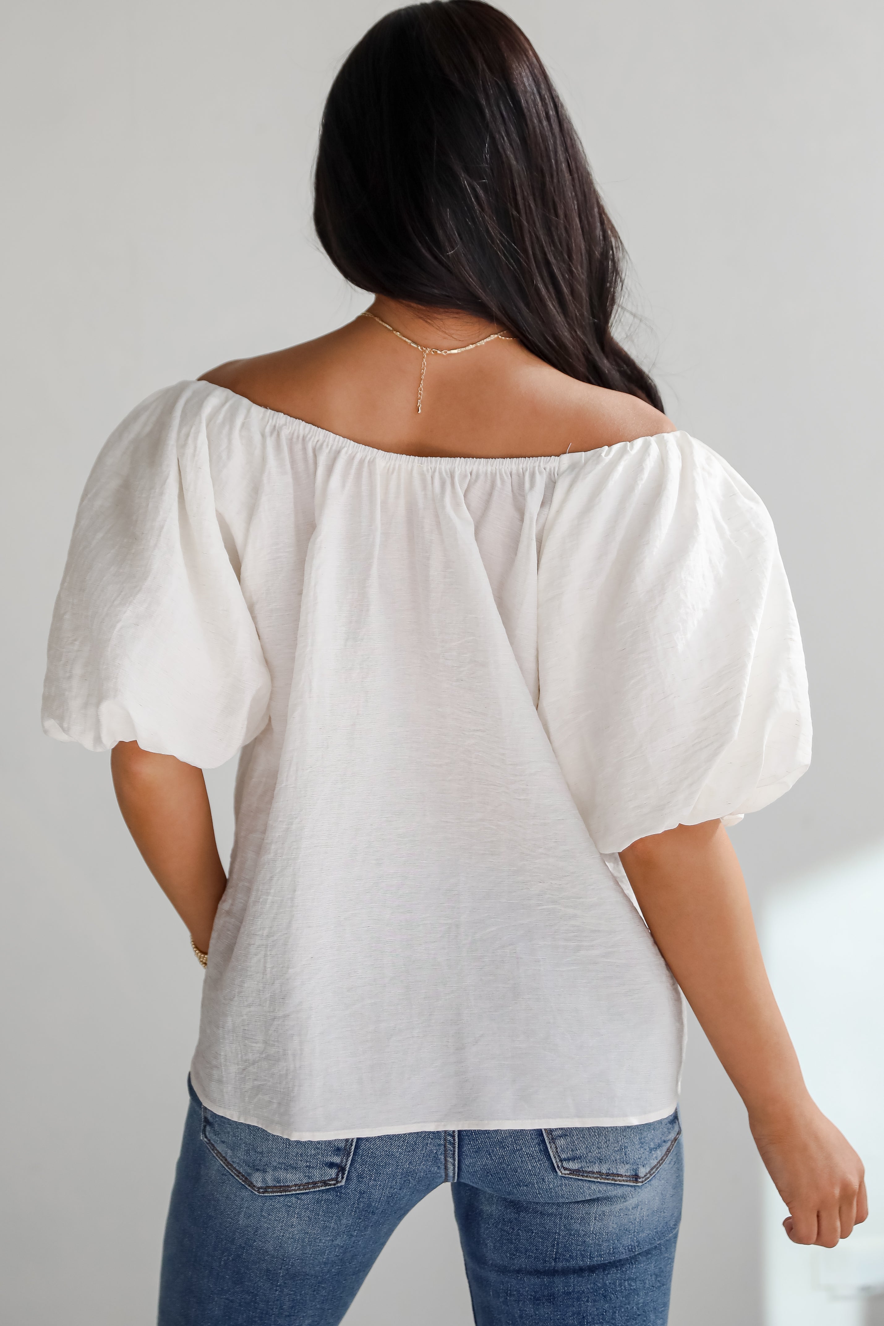 Beautiful Sentiments Puff Sleeve Blouse