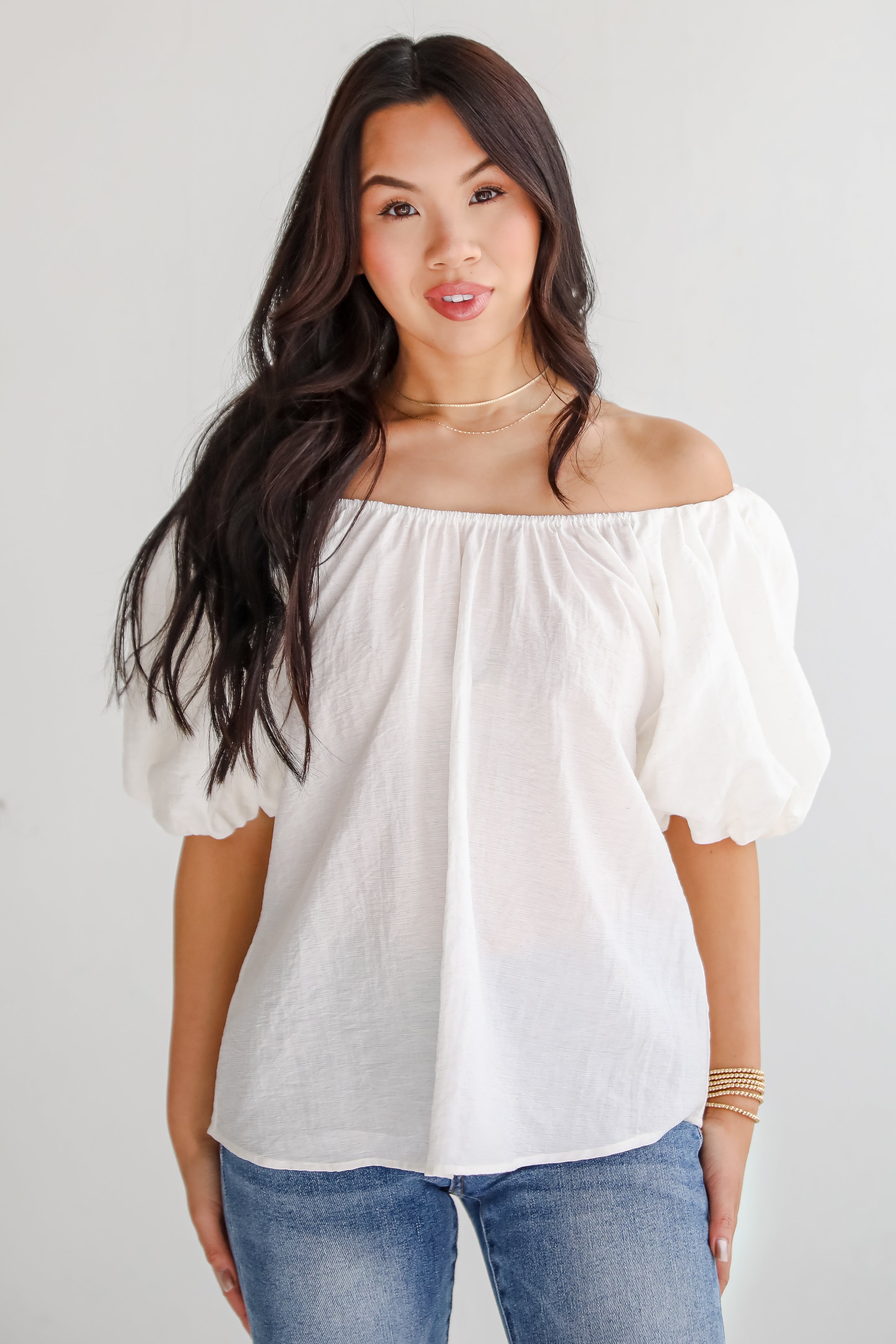 Beautiful Sentiments Puff Sleeve Blouse