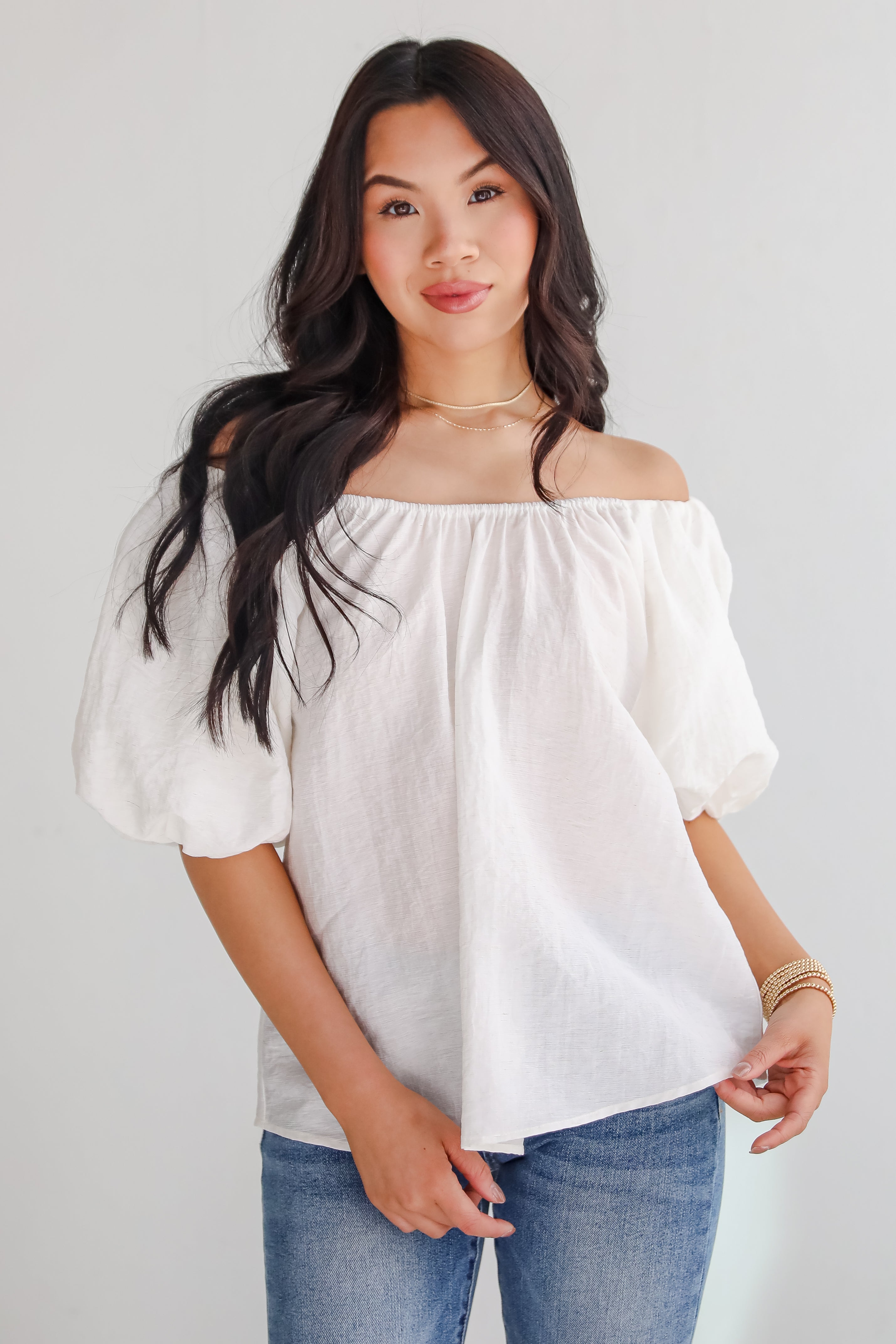 Beautiful Sentiments Puff Sleeve Blouse