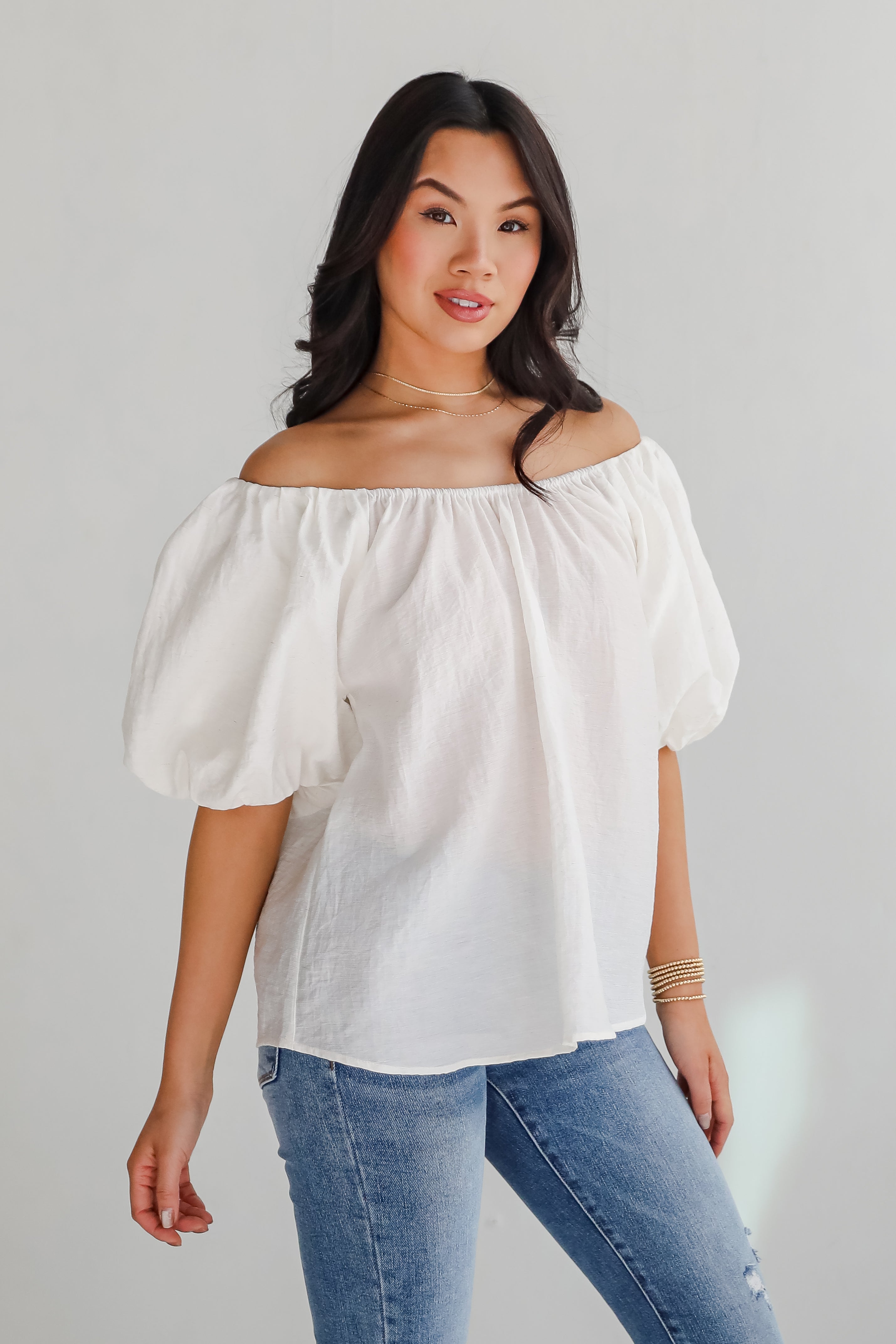 Beautiful Sentiments Puff Sleeve Blouse