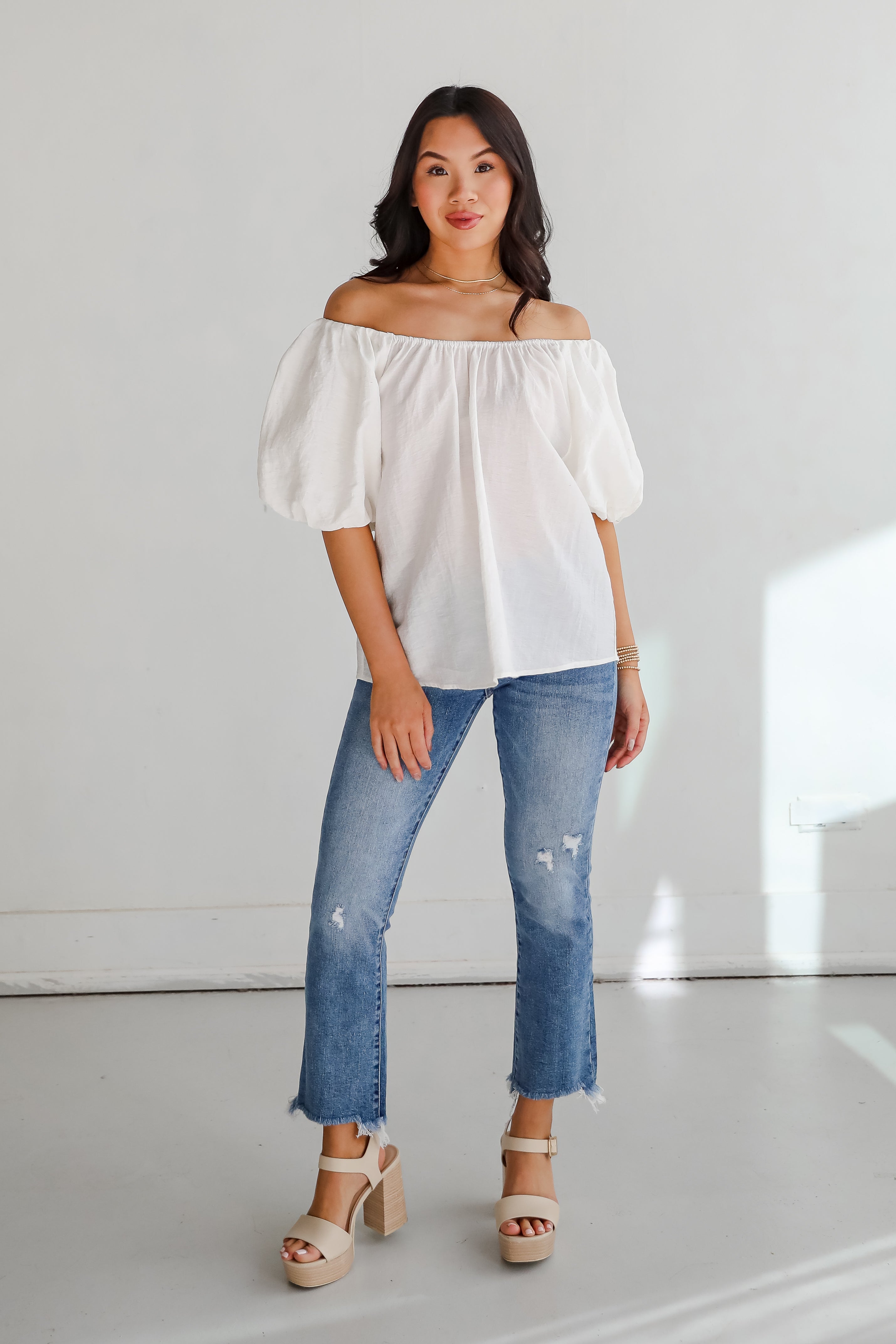 Beautiful Sentiments Puff Sleeve Blouse