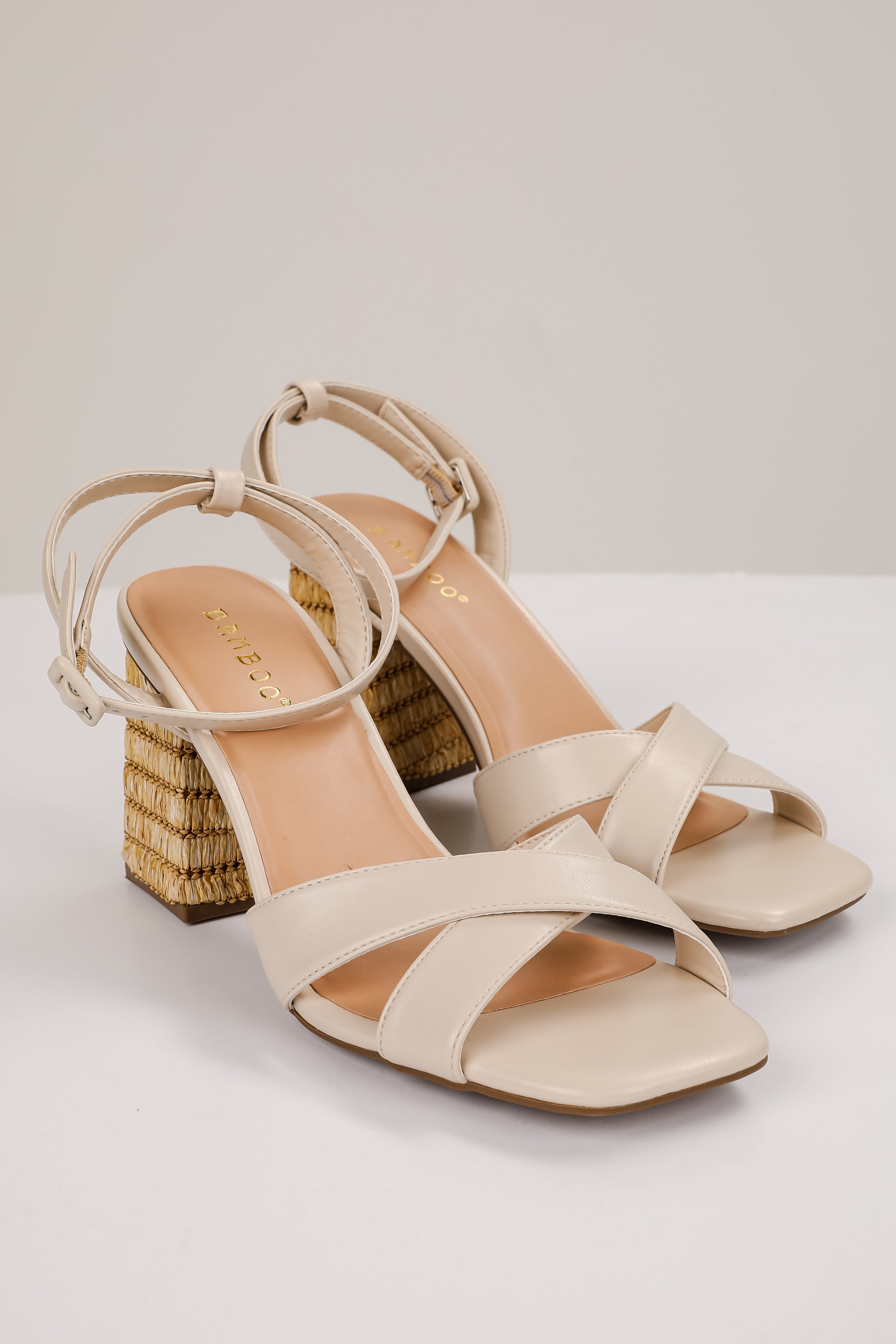 Taking It All In Ivory Raffia Heels