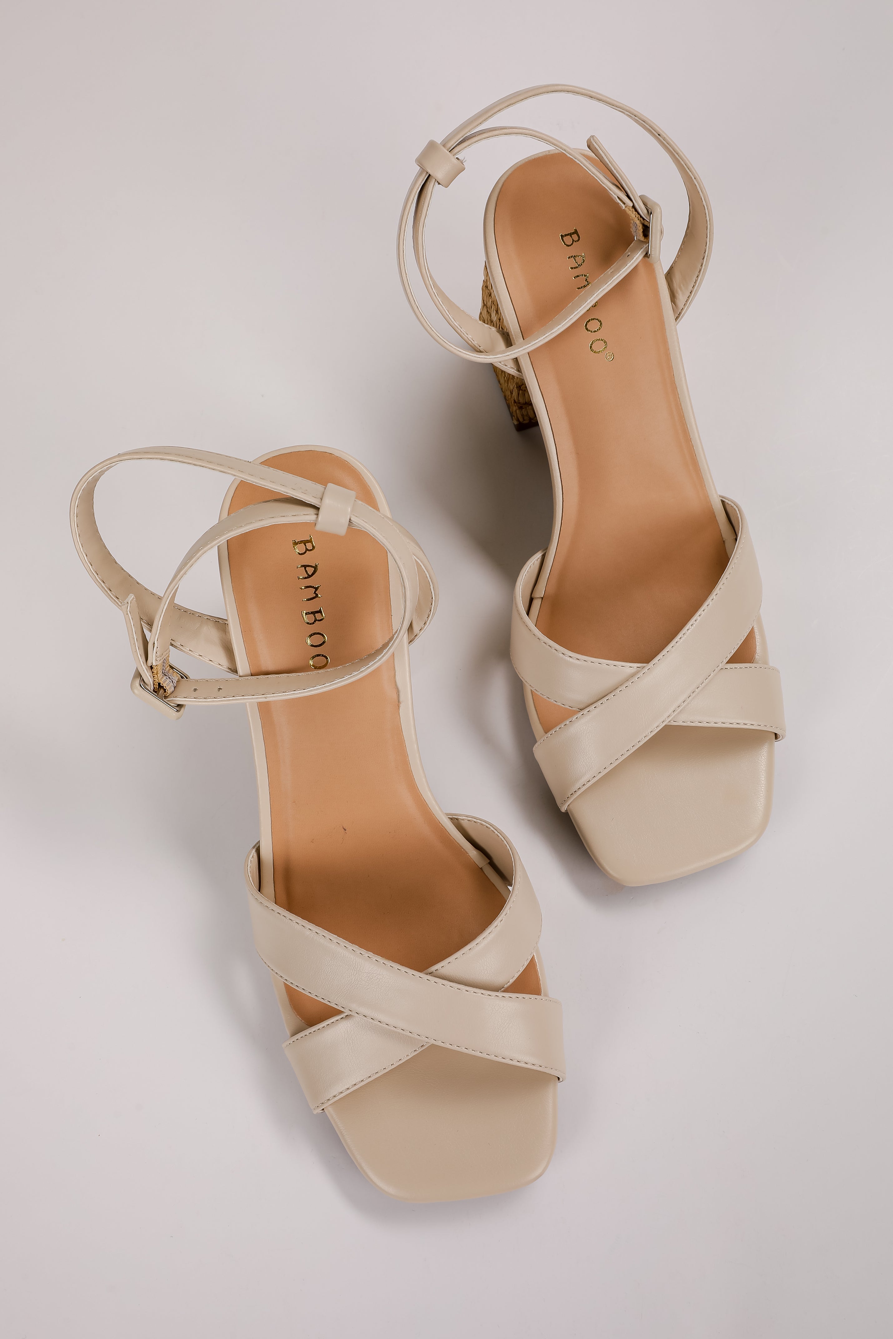 Taking It All In Ivory Raffia Heels