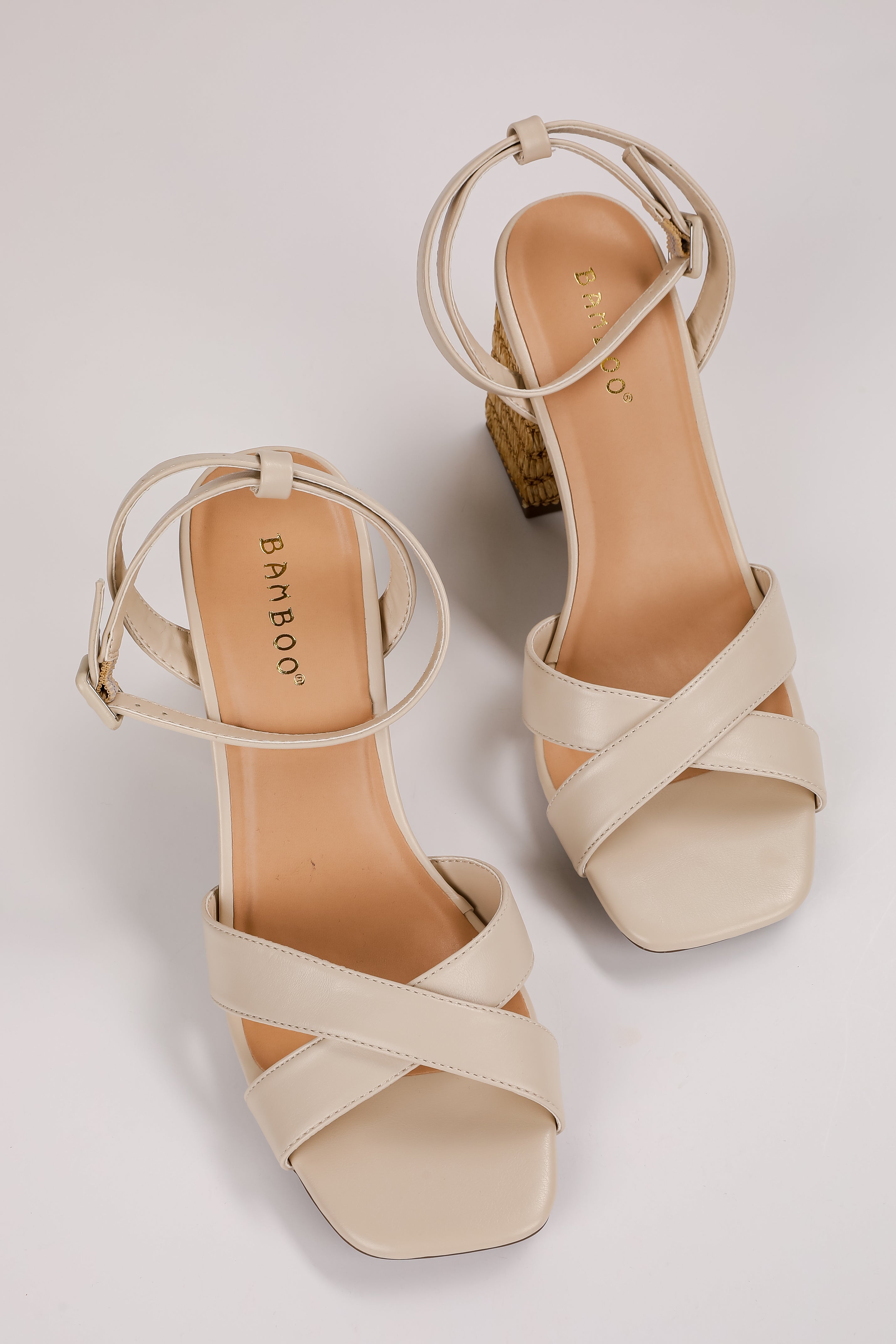 Taking It All In Ivory Raffia Heels