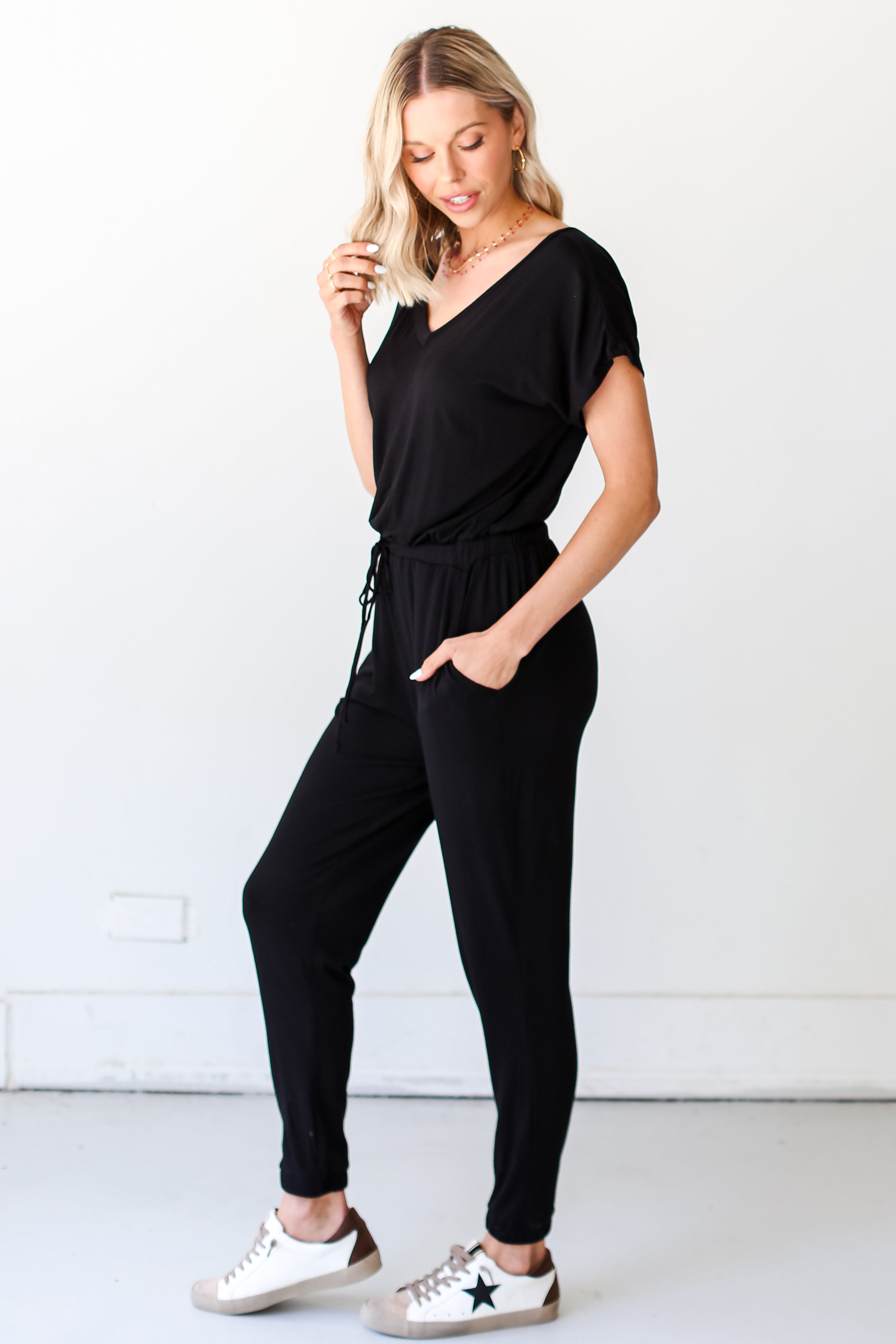 black Jumpsuit side view