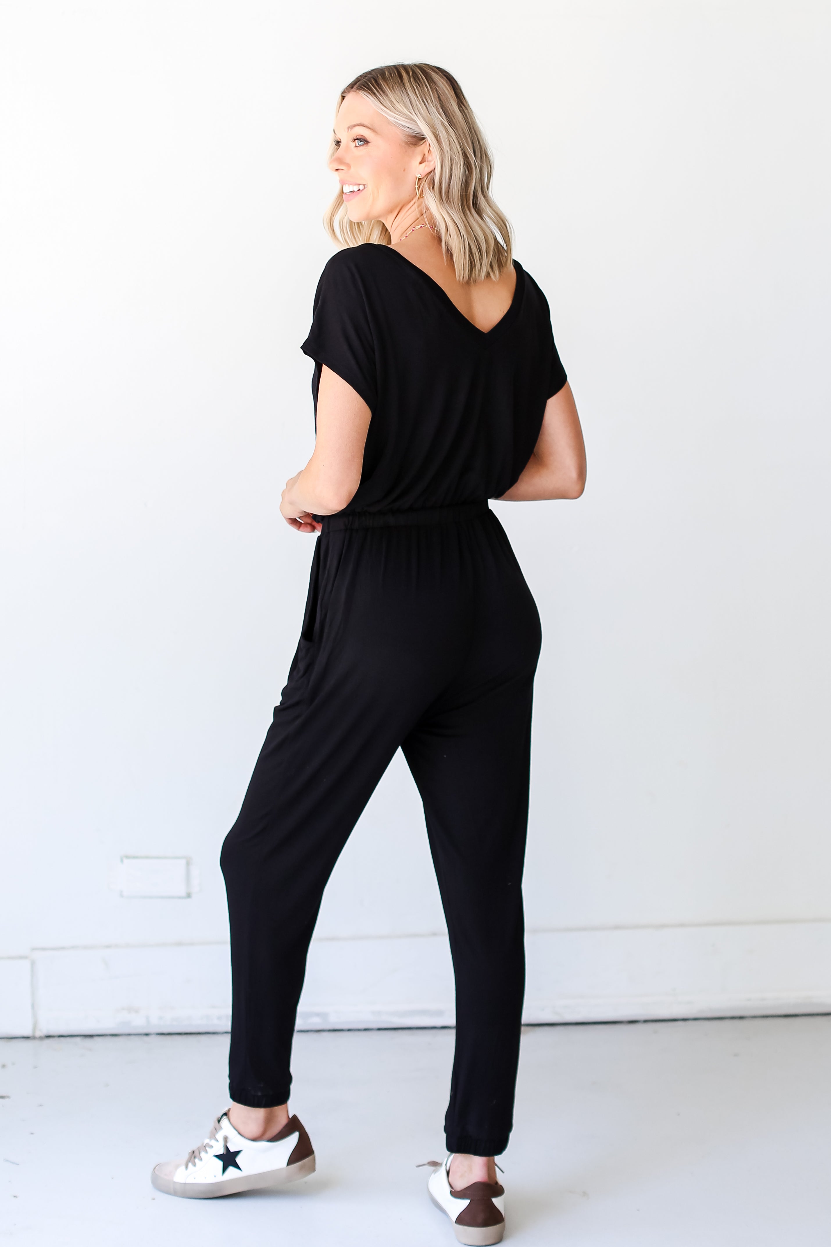 black Jumpsuit back view