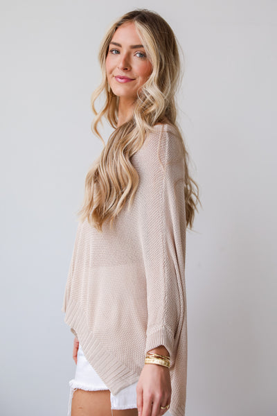 taupe knit sweater