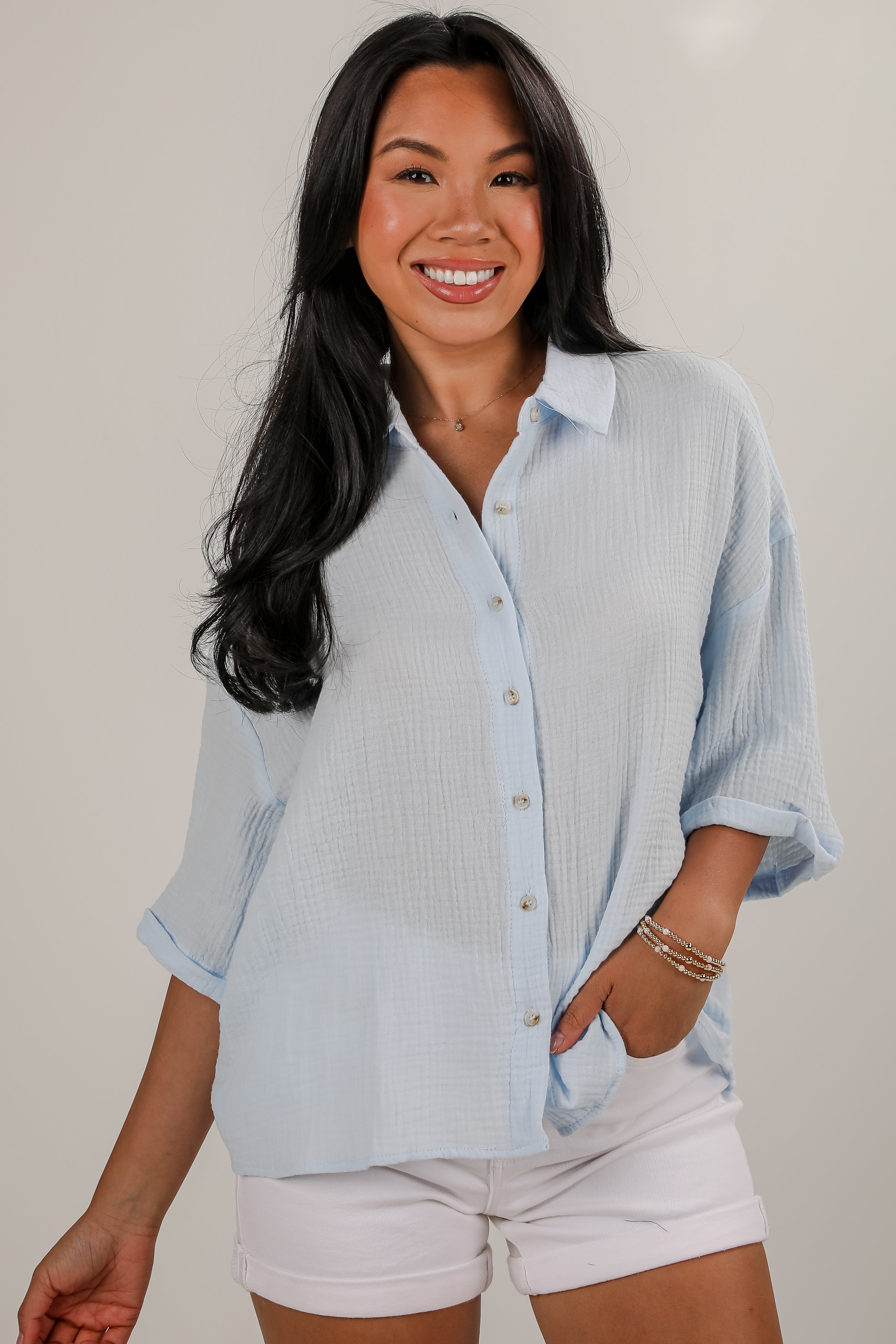 Hit The Breeze Linen Blouse