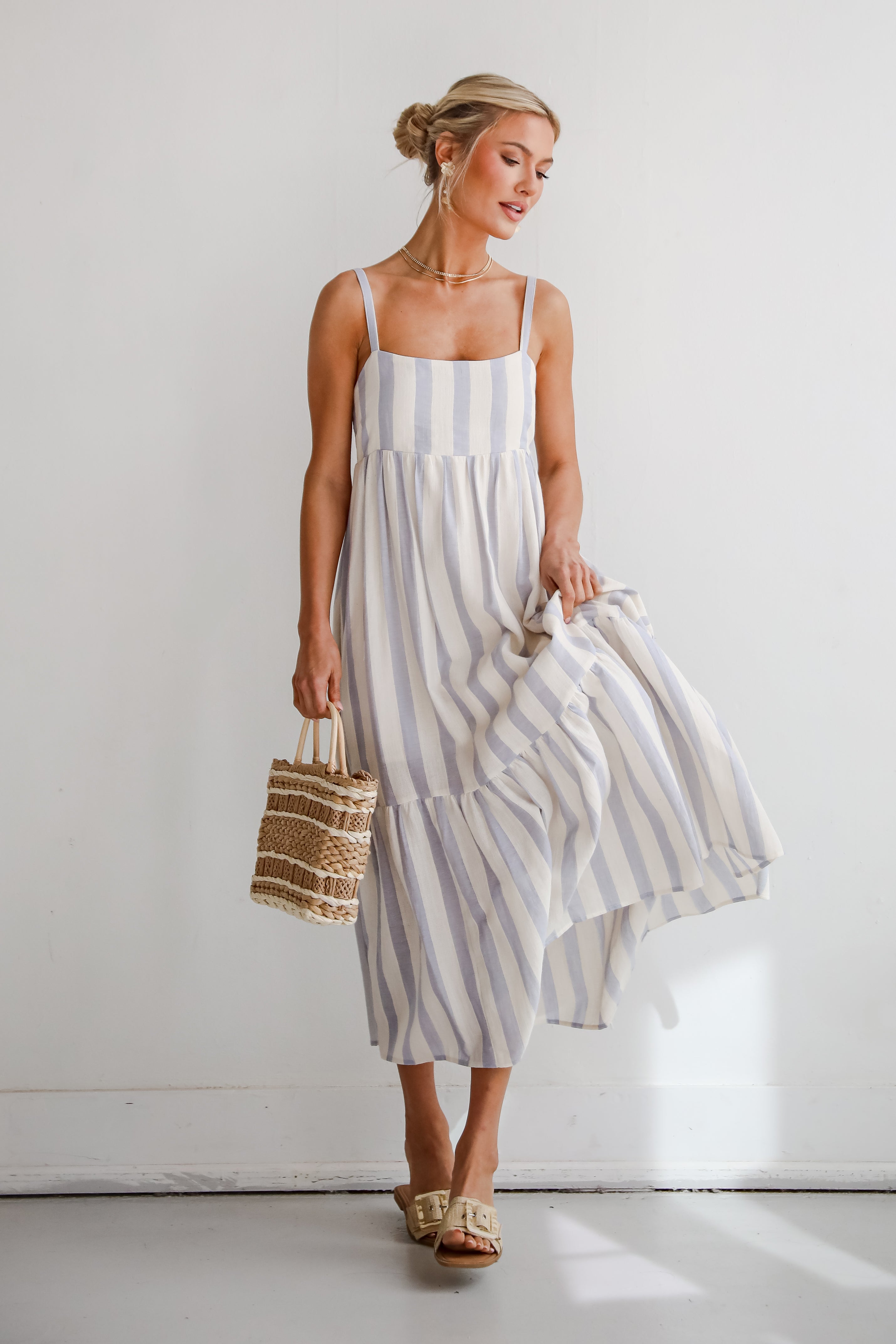 Modern Passion Striped Maxi Dress