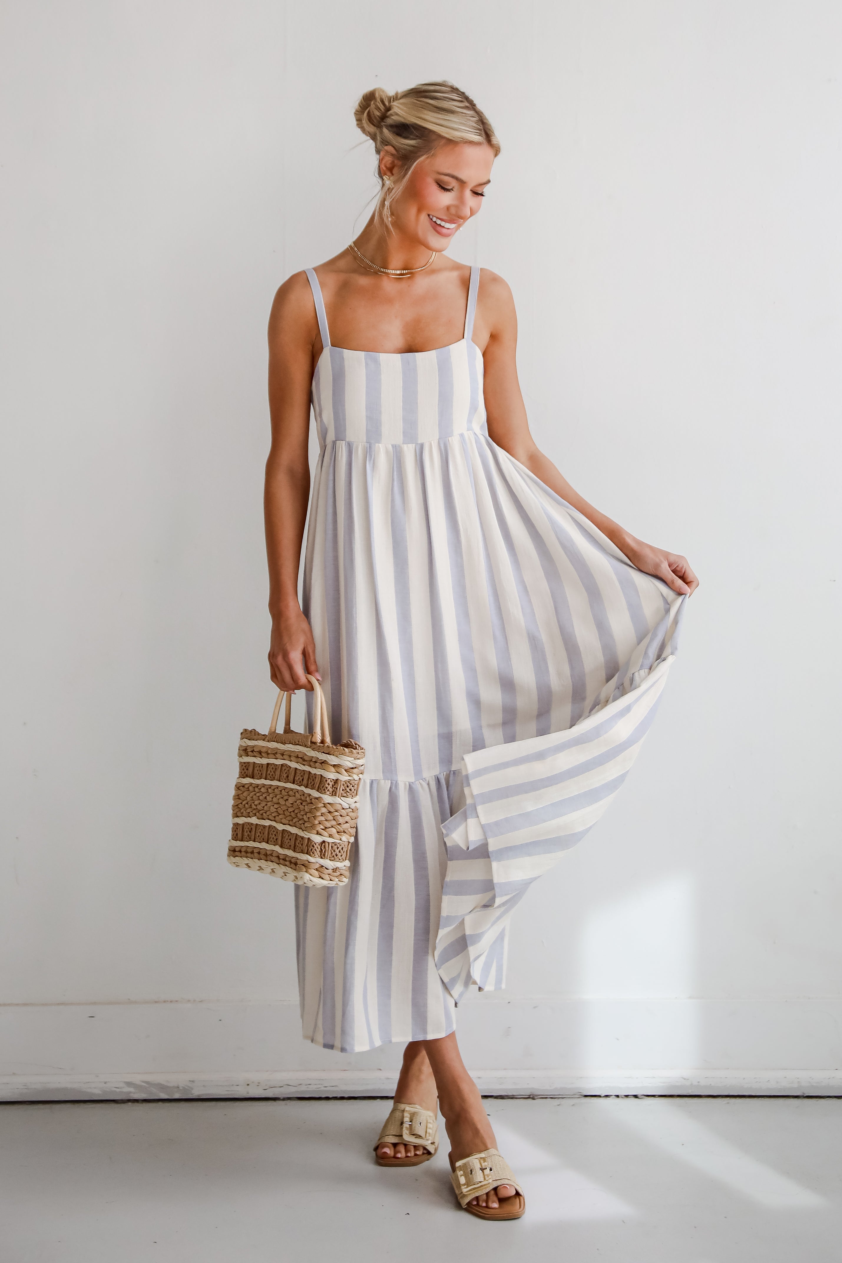 Modern Passion Striped Maxi Dress