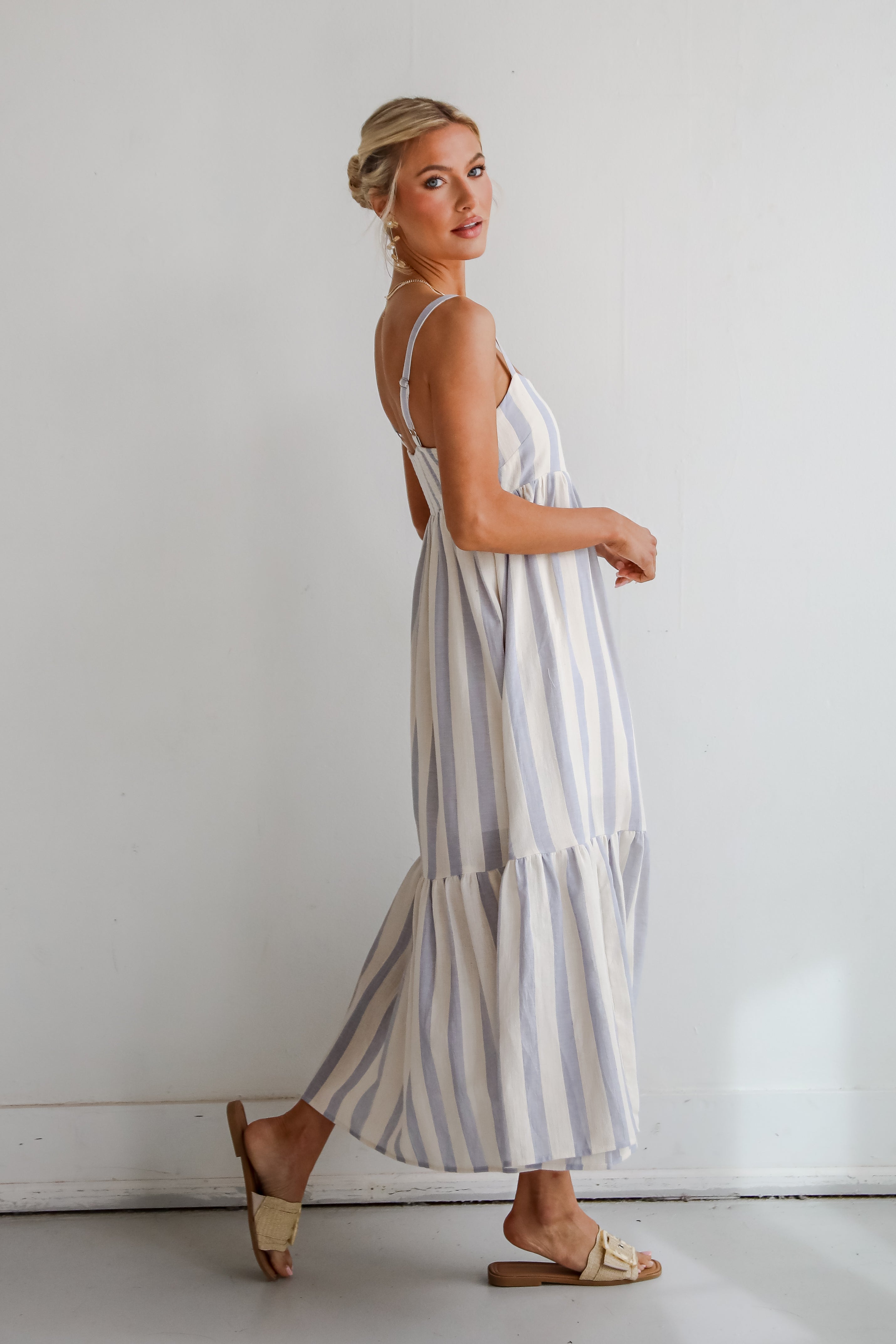 Modern Passion Striped Maxi Dress