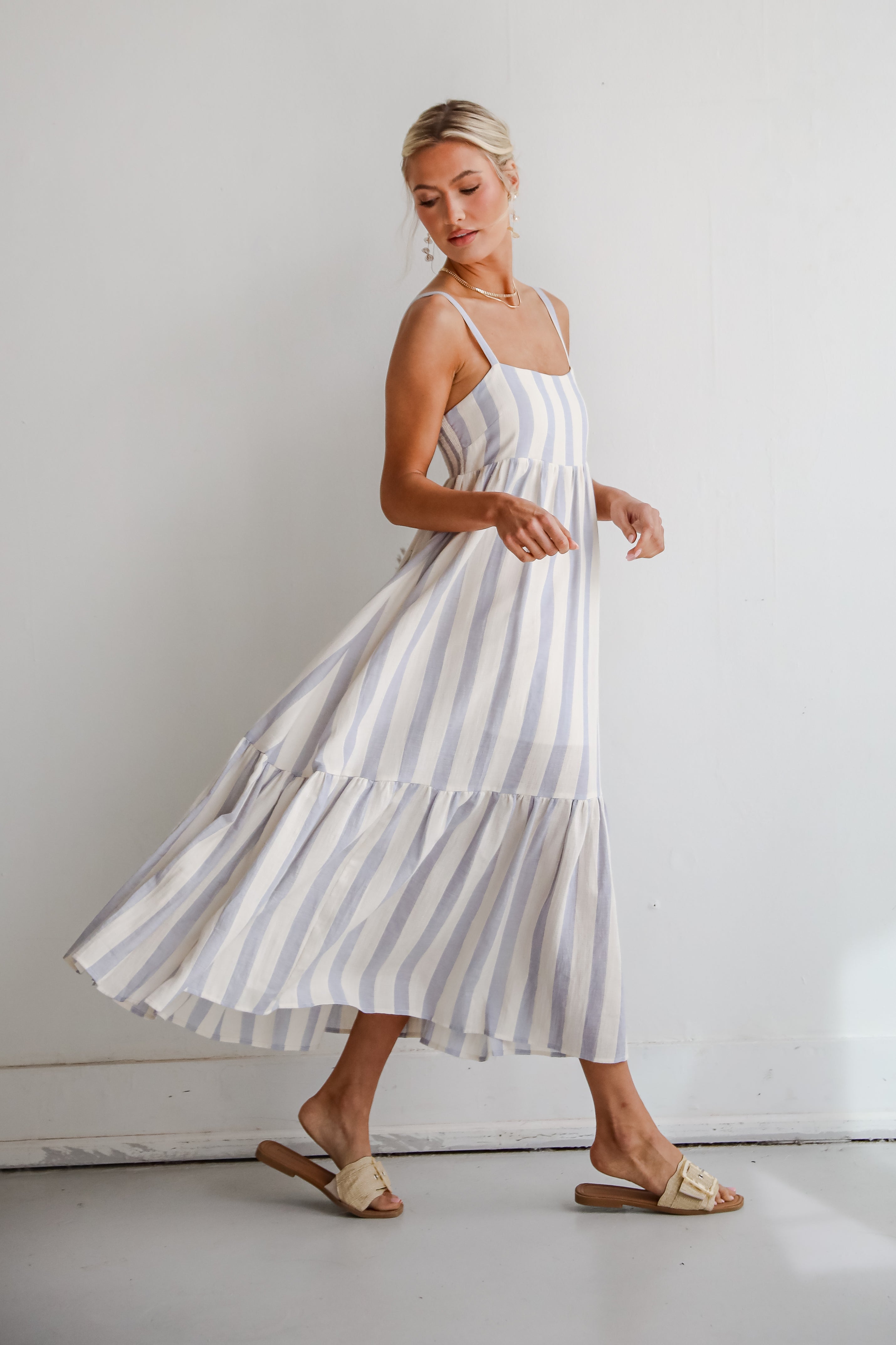 Modern Passion Striped Maxi Dress