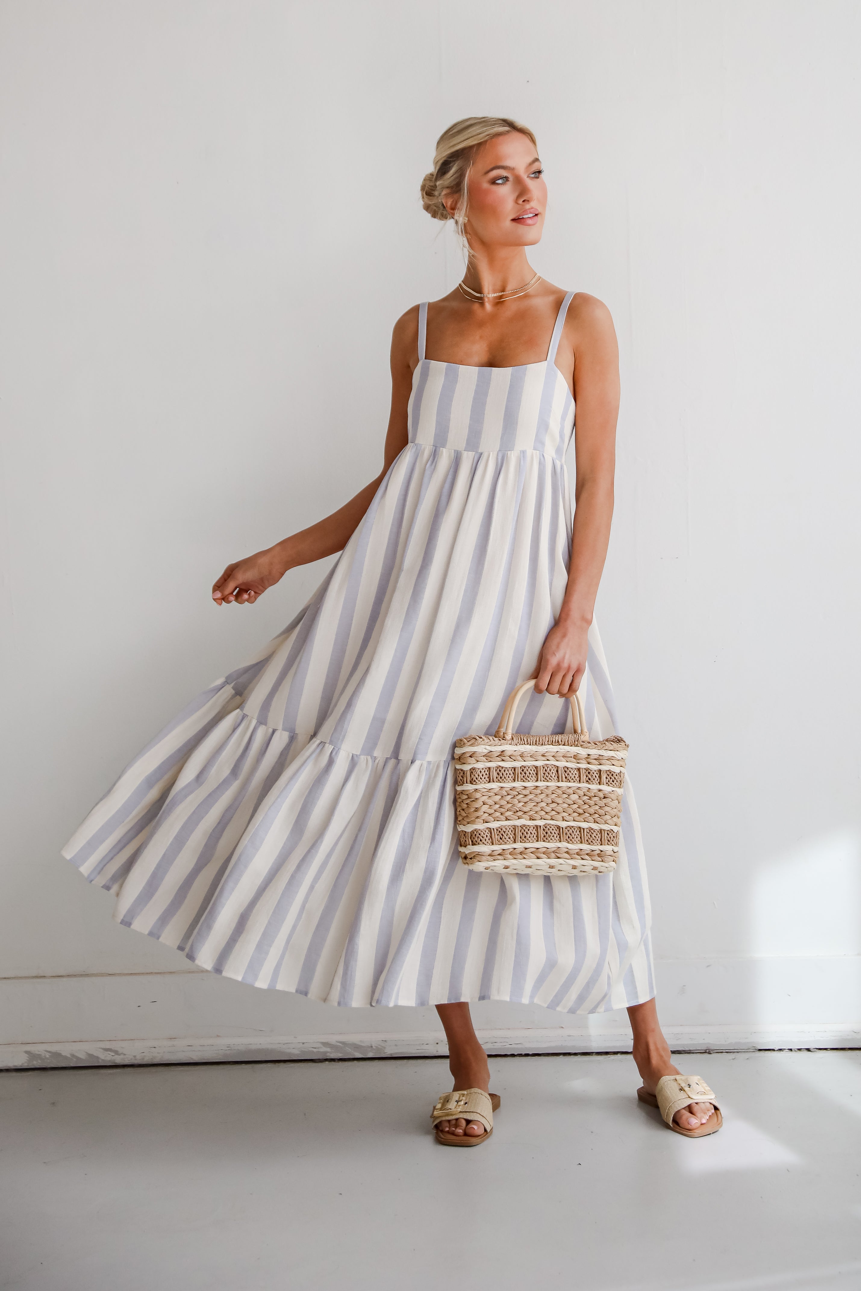 Modern Passion Striped Maxi Dress