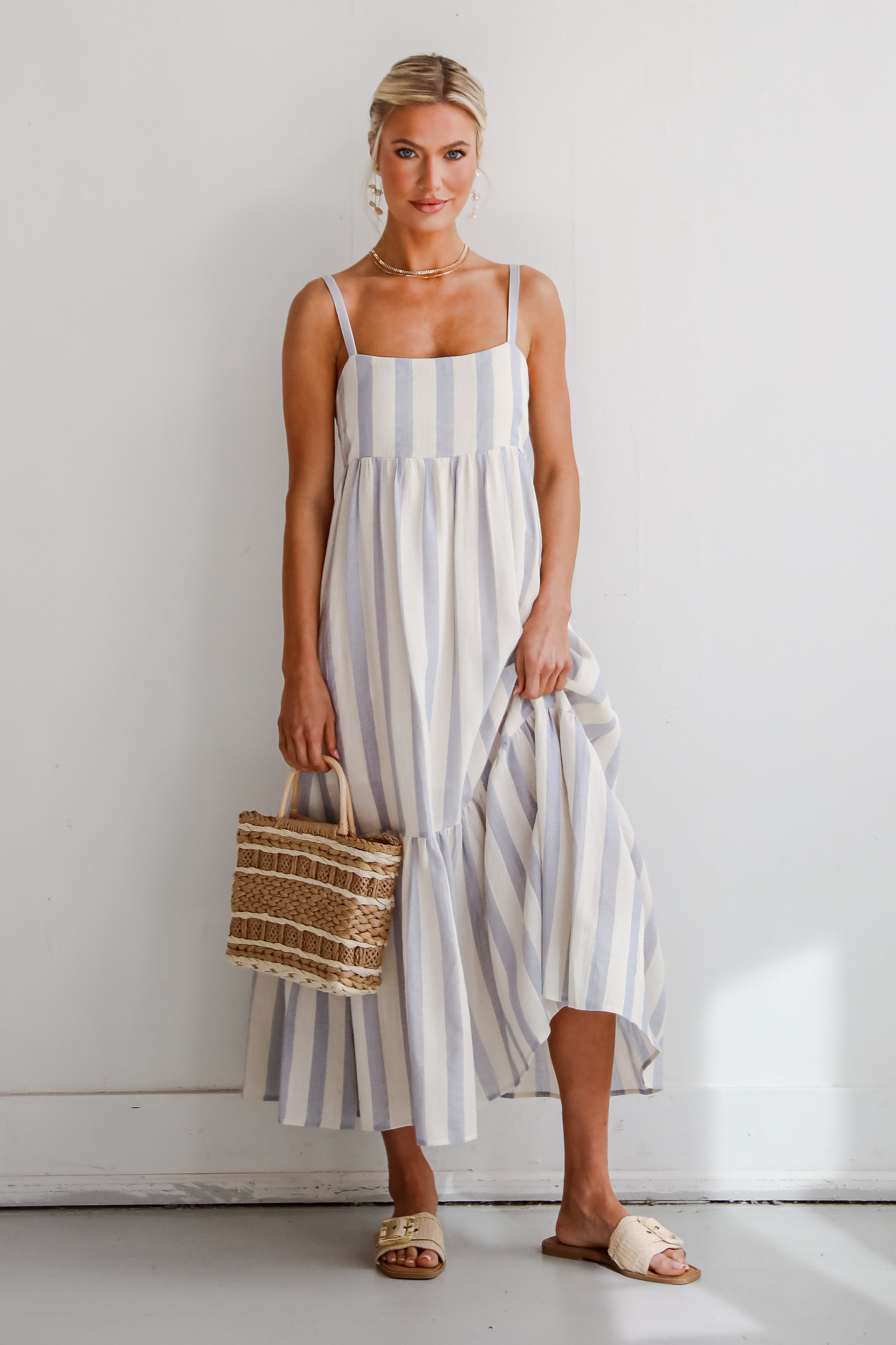 Modern Passion Striped Maxi Dress