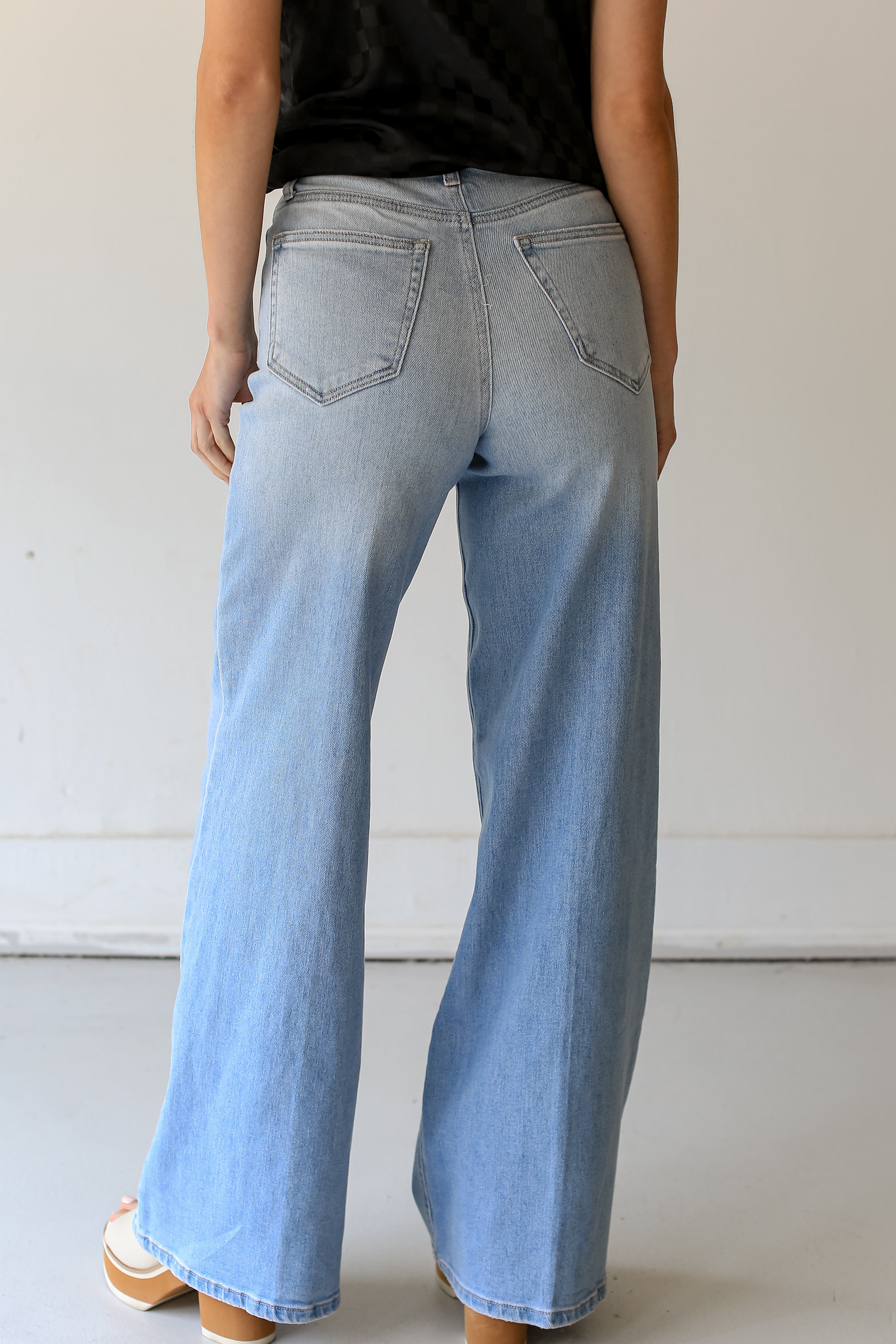 Wide Leg Jeans back view