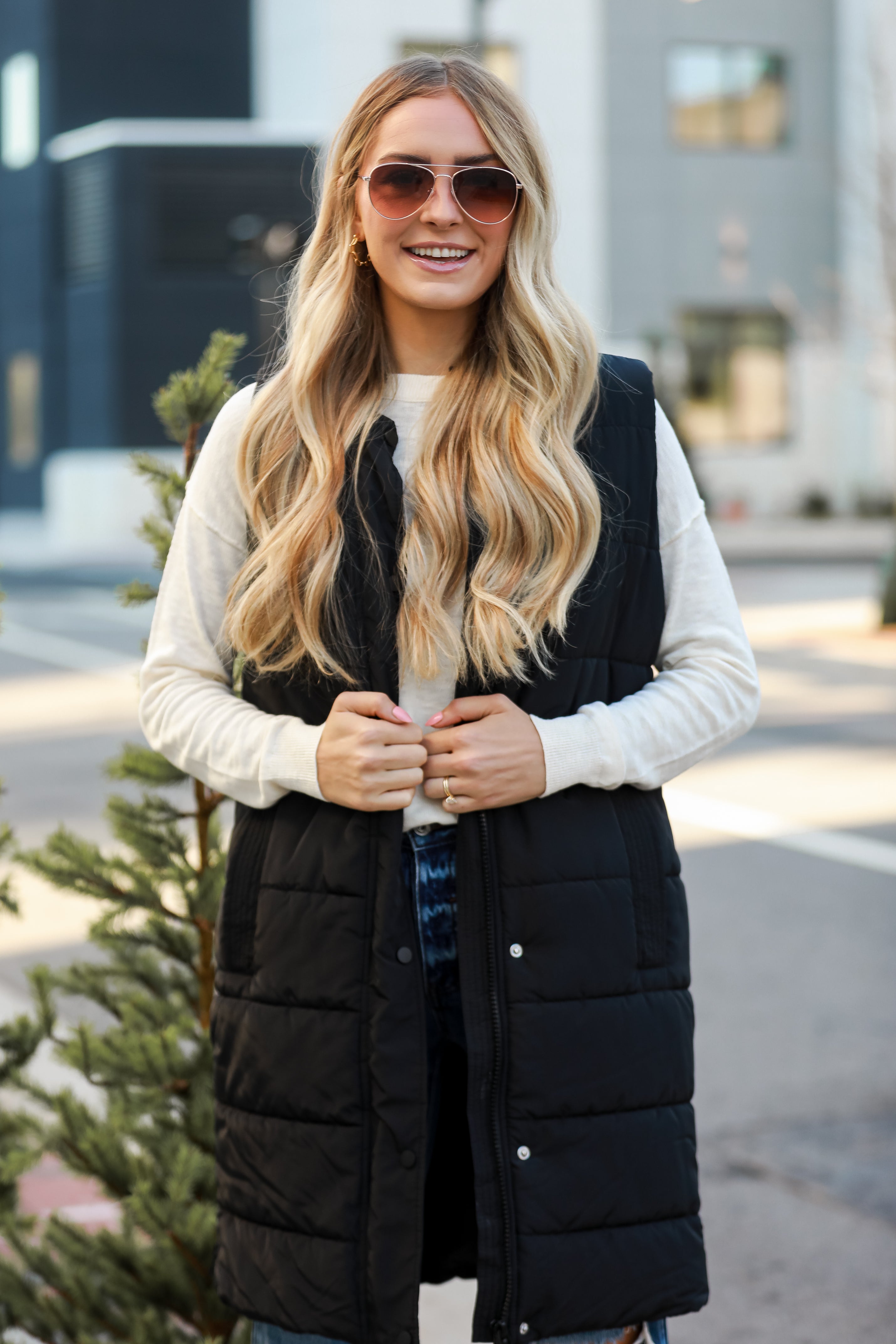 Longline Puffer Vest