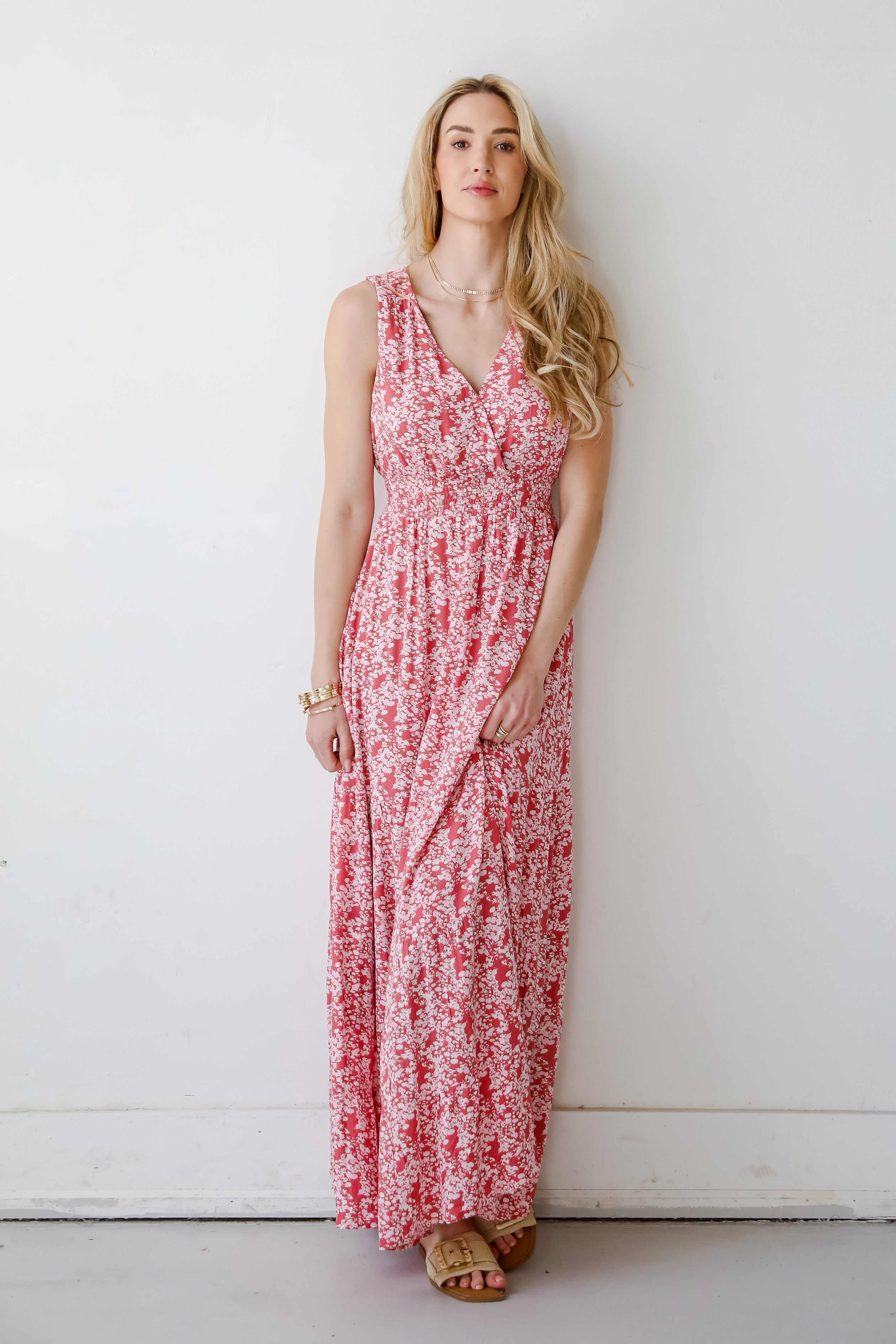 Musing About You Mauve Floral Maxi Dress