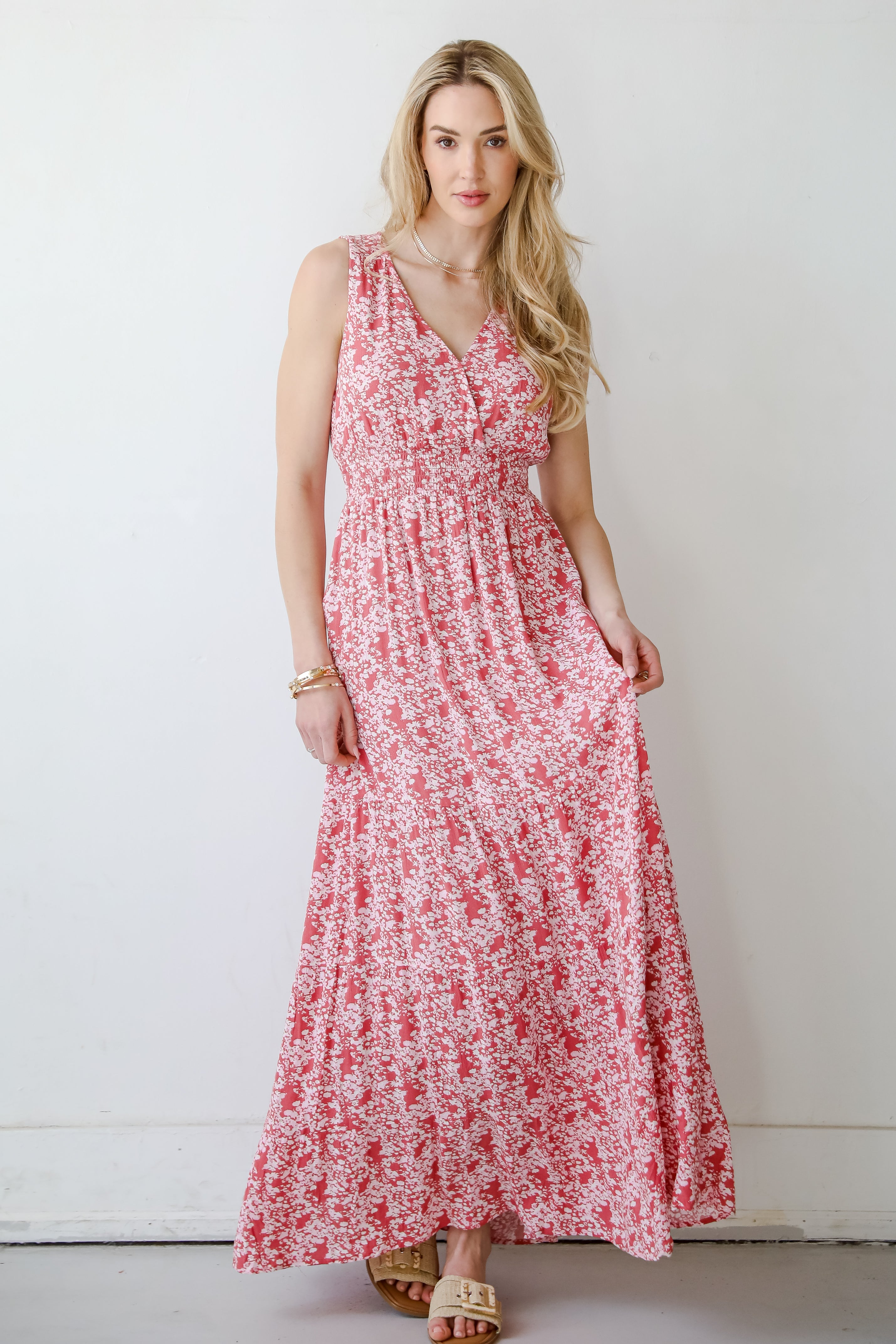 Musing About You Mauve Floral Maxi Dress