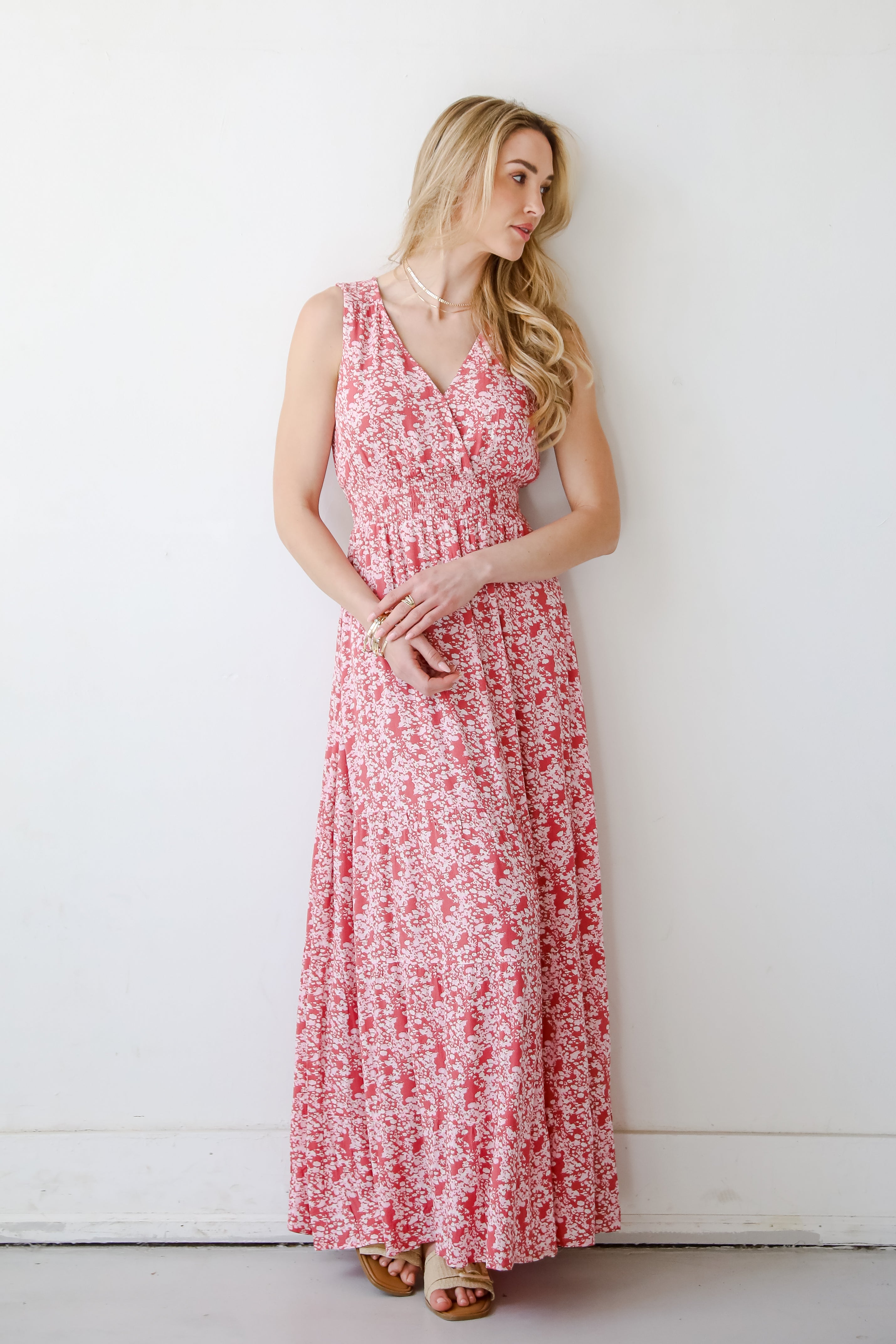 Musing About You Mauve Floral Maxi Dress