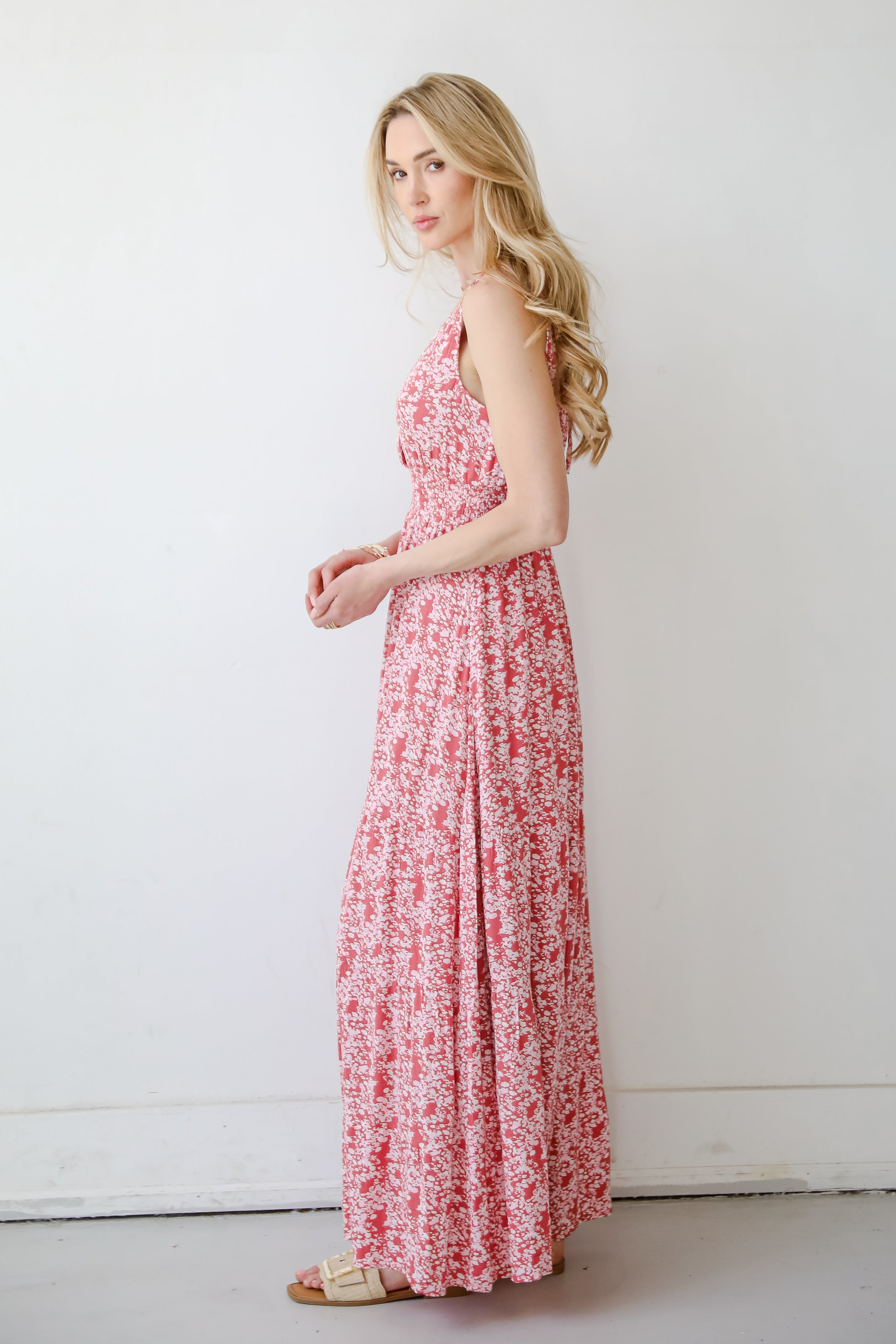 Musing About You Mauve Floral Maxi Dress