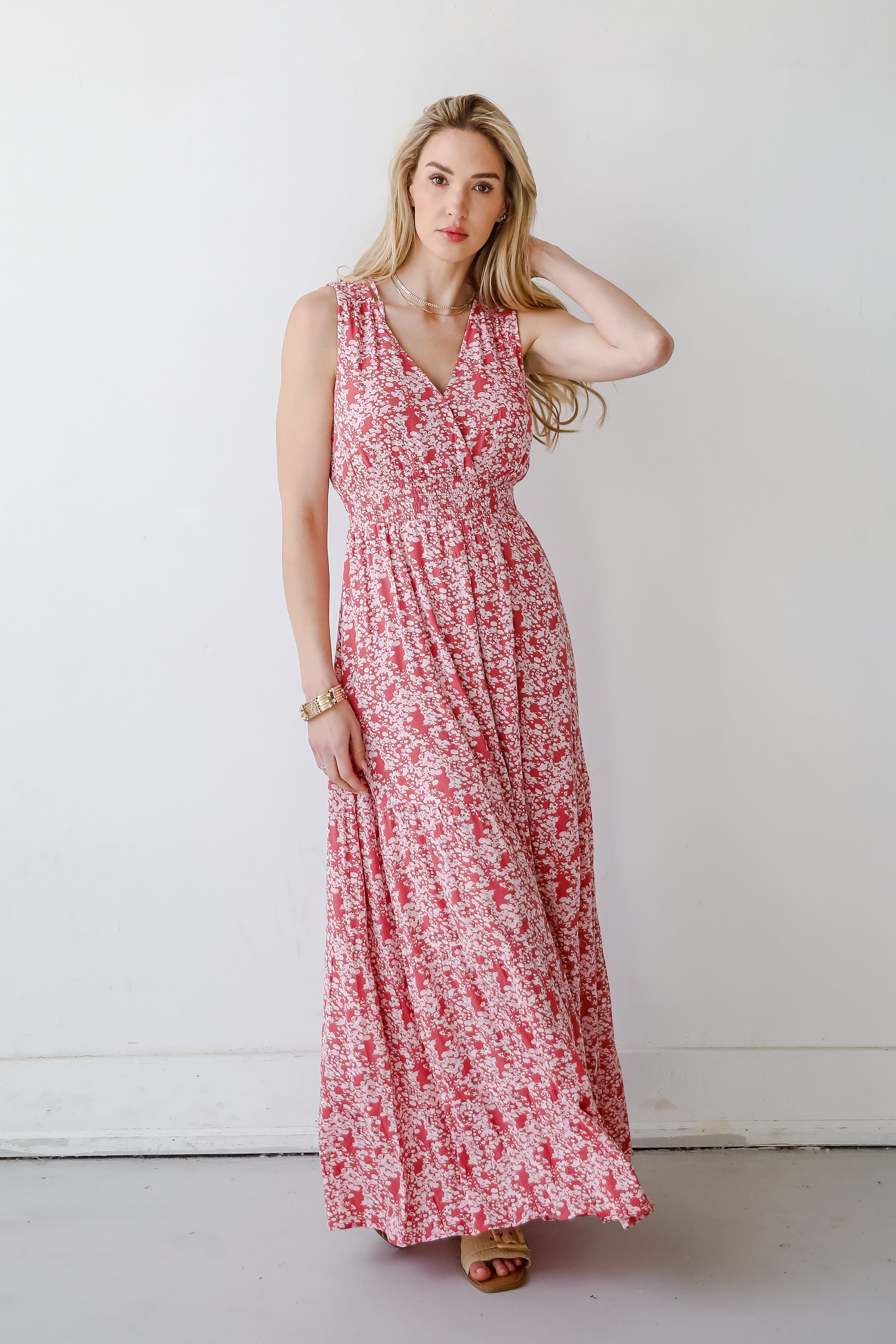 Musing About You Mauve Floral Maxi Dress