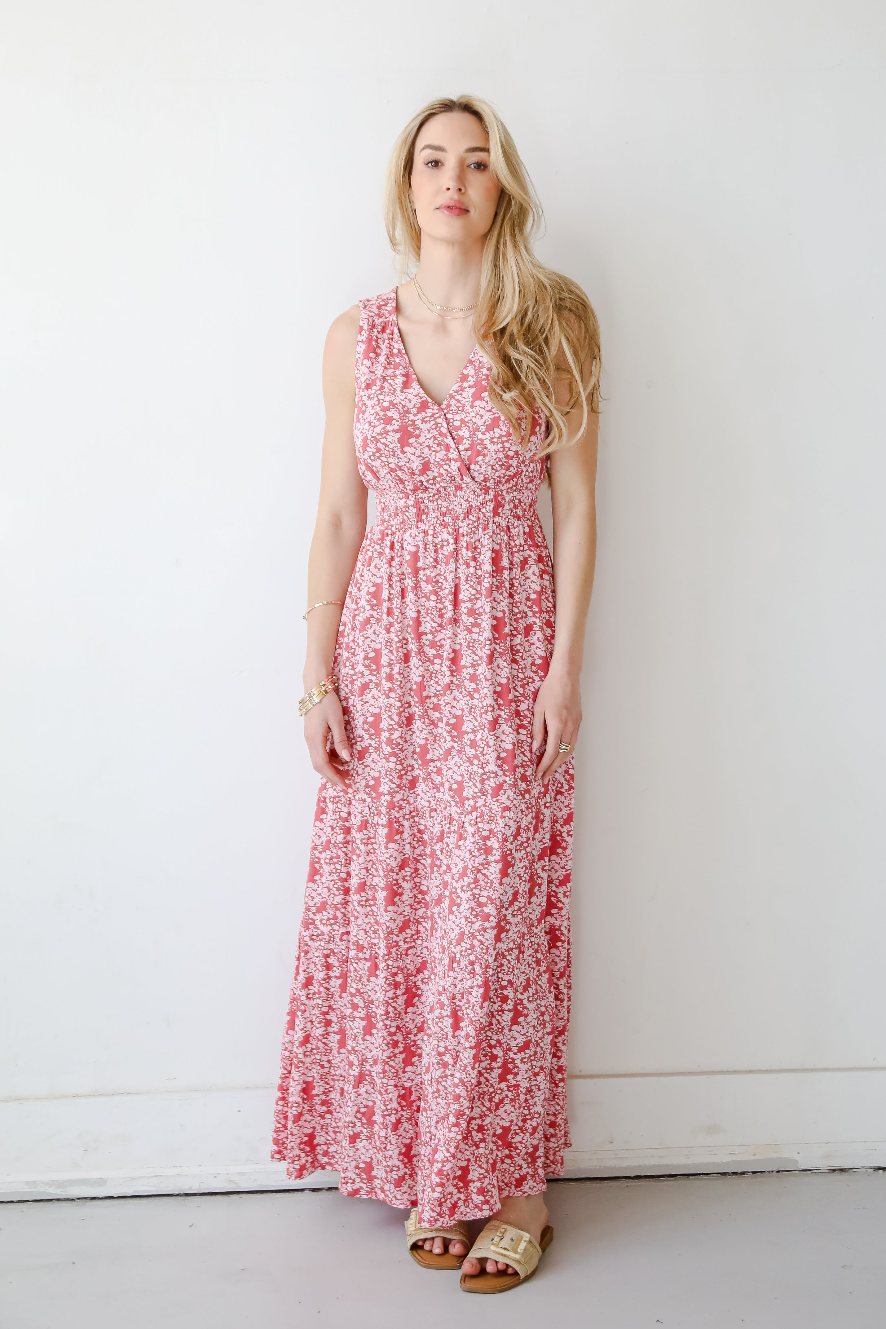 Musing About You Mauve Floral Maxi Dress