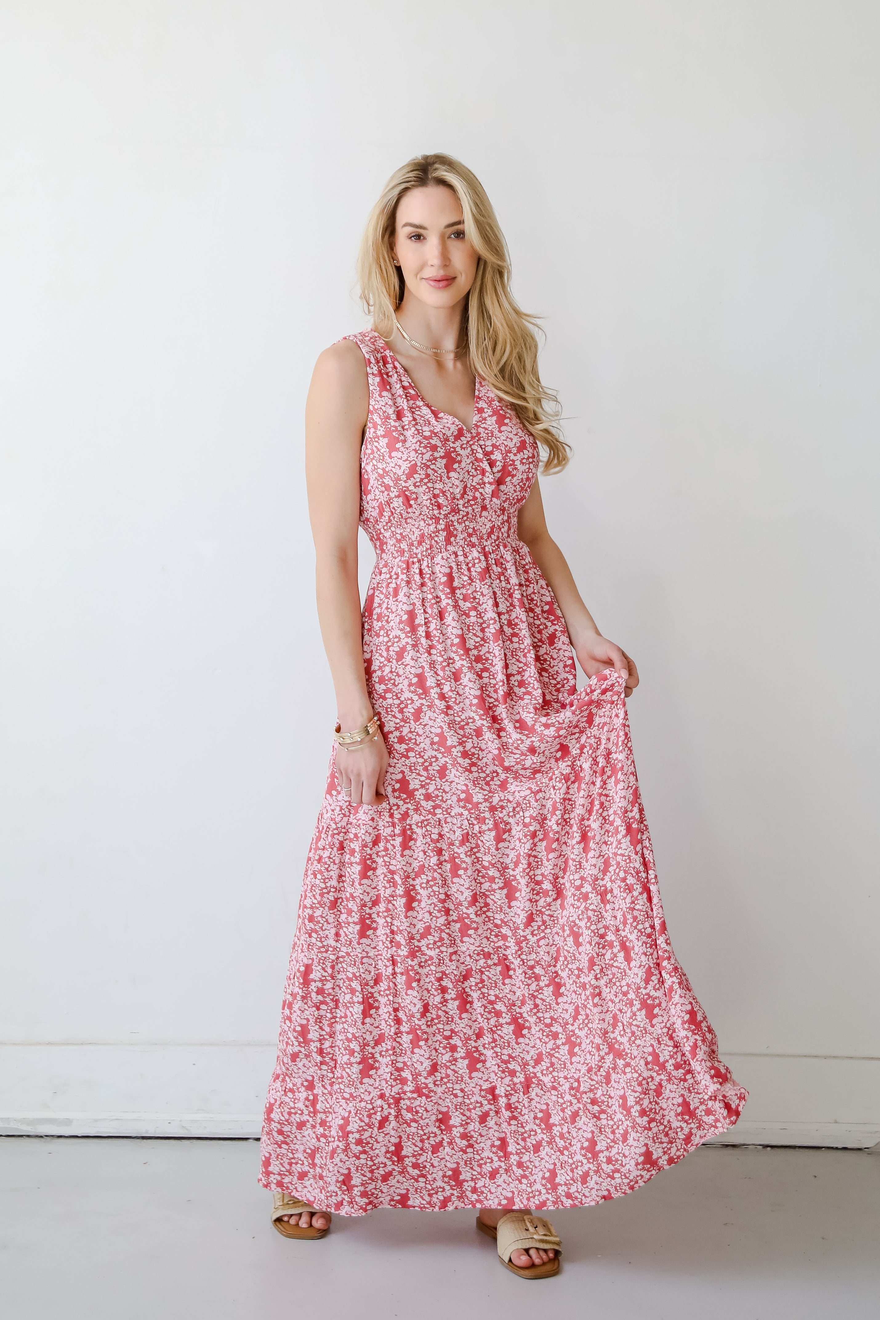 Musing About You Mauve Floral Maxi Dress