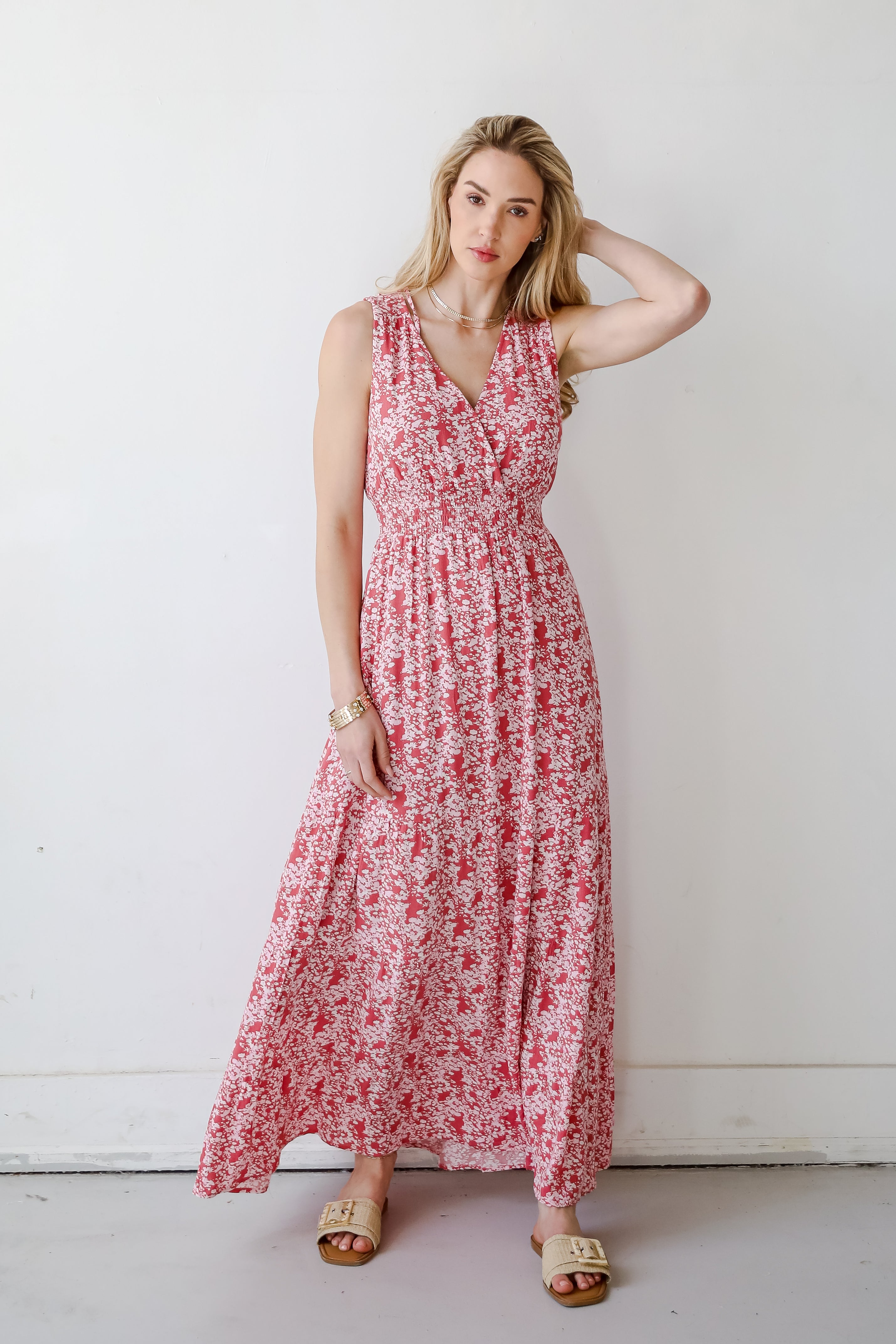 Musing About You Mauve Floral Maxi Dress