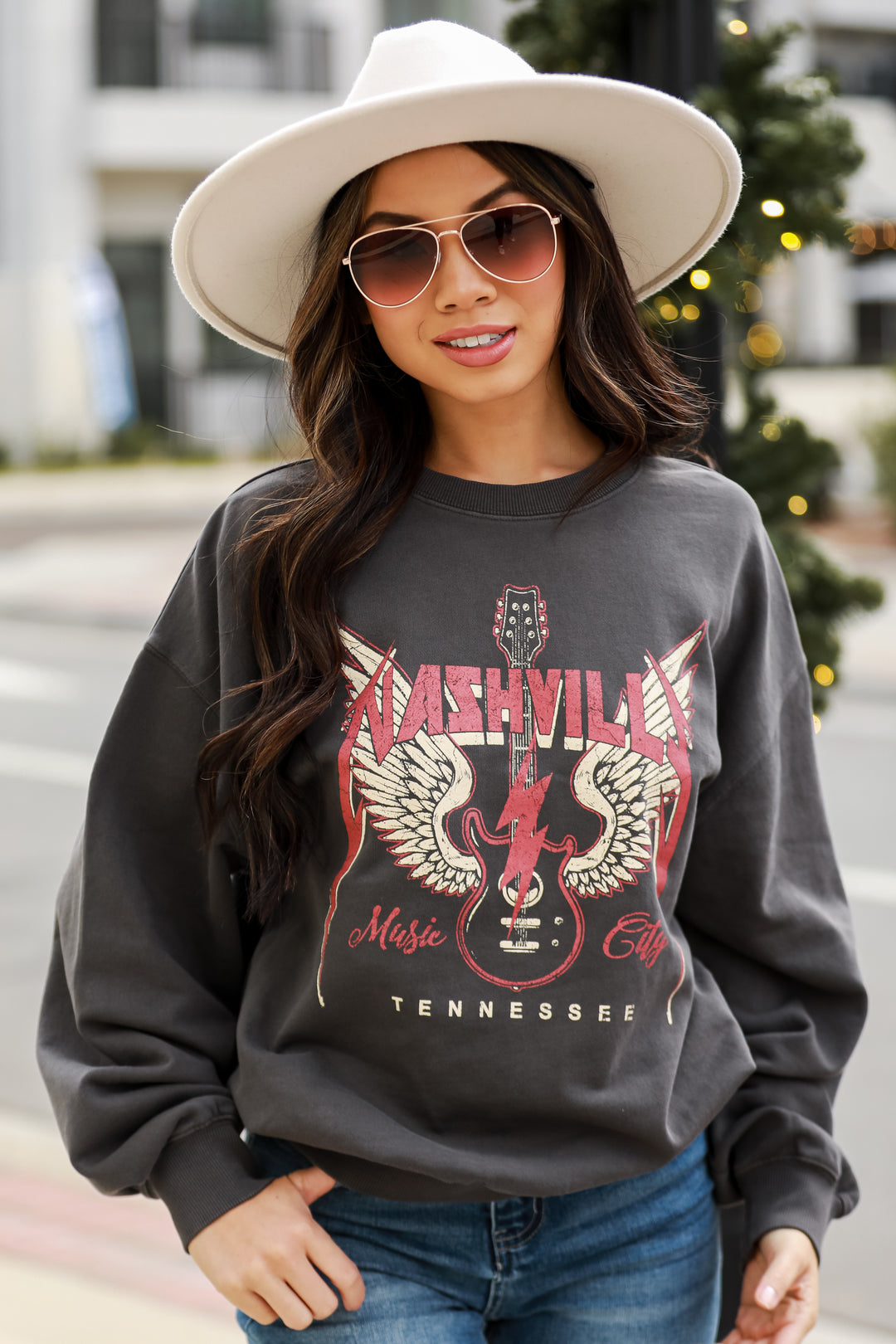 Black Nashville Tennessee Music City Sweatshirt