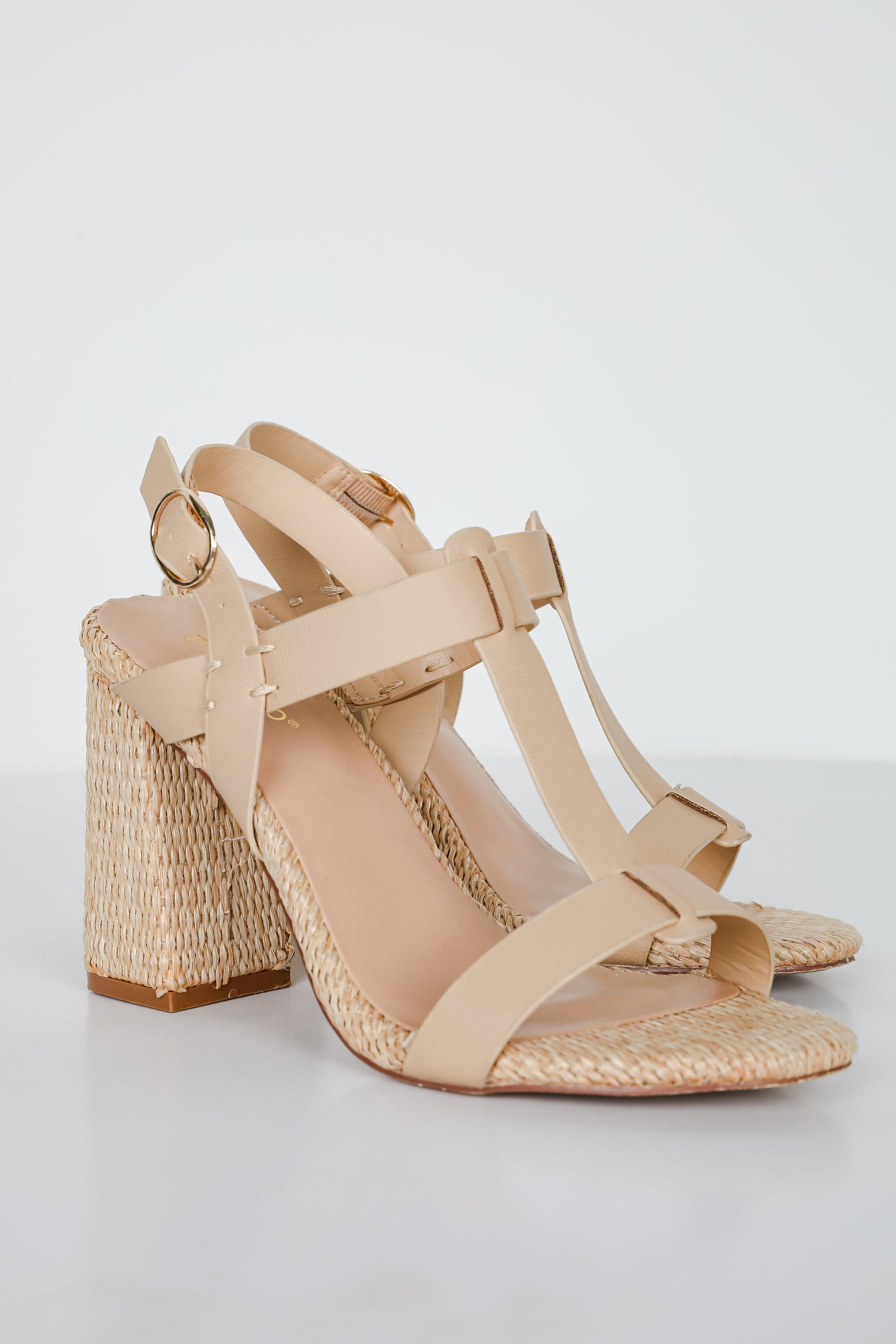 Lovely Steps Natural Raffia Heels. Cute Shoes For Her. Dress Up Boutique