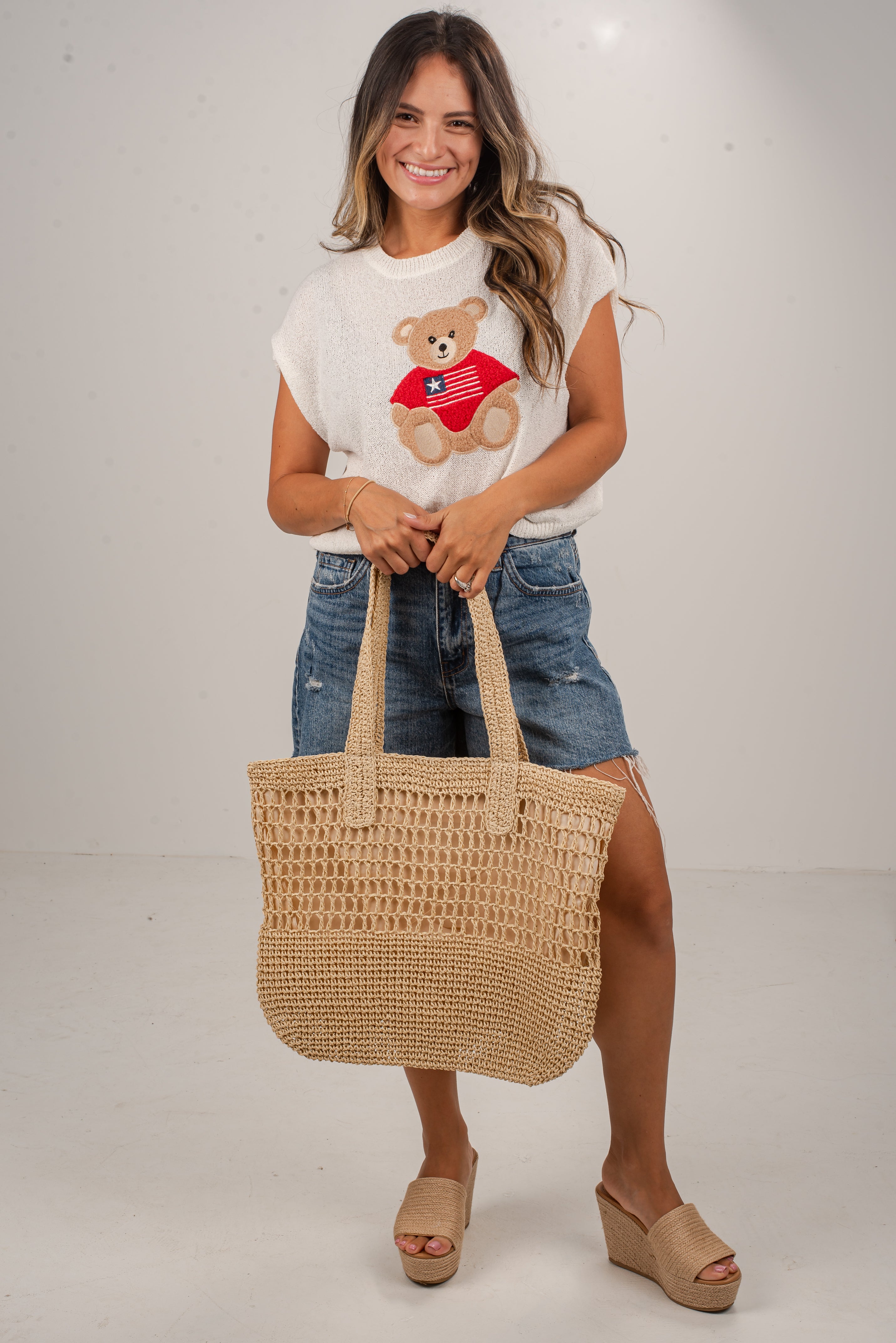 Savor The Slow Days Natural Straw Tote Bag