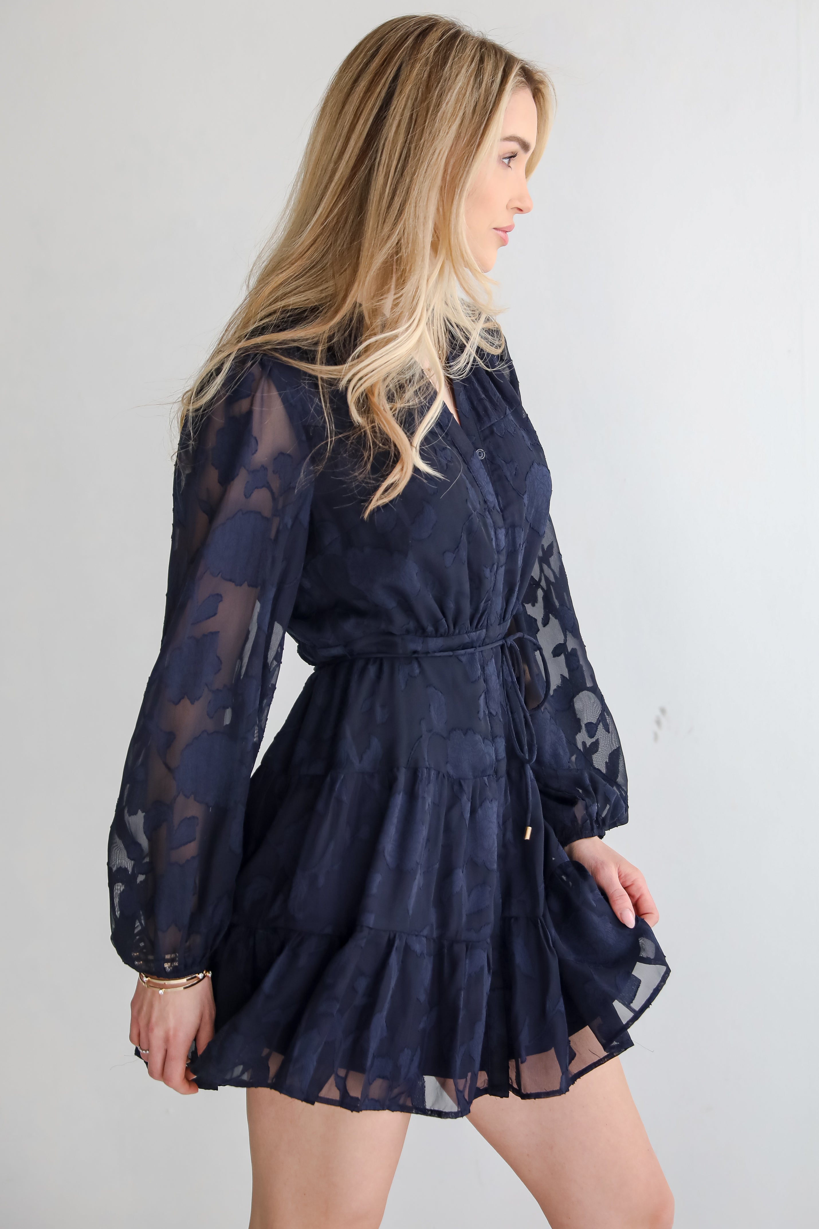 Beauty Icon Floral Tiered Mini Dress