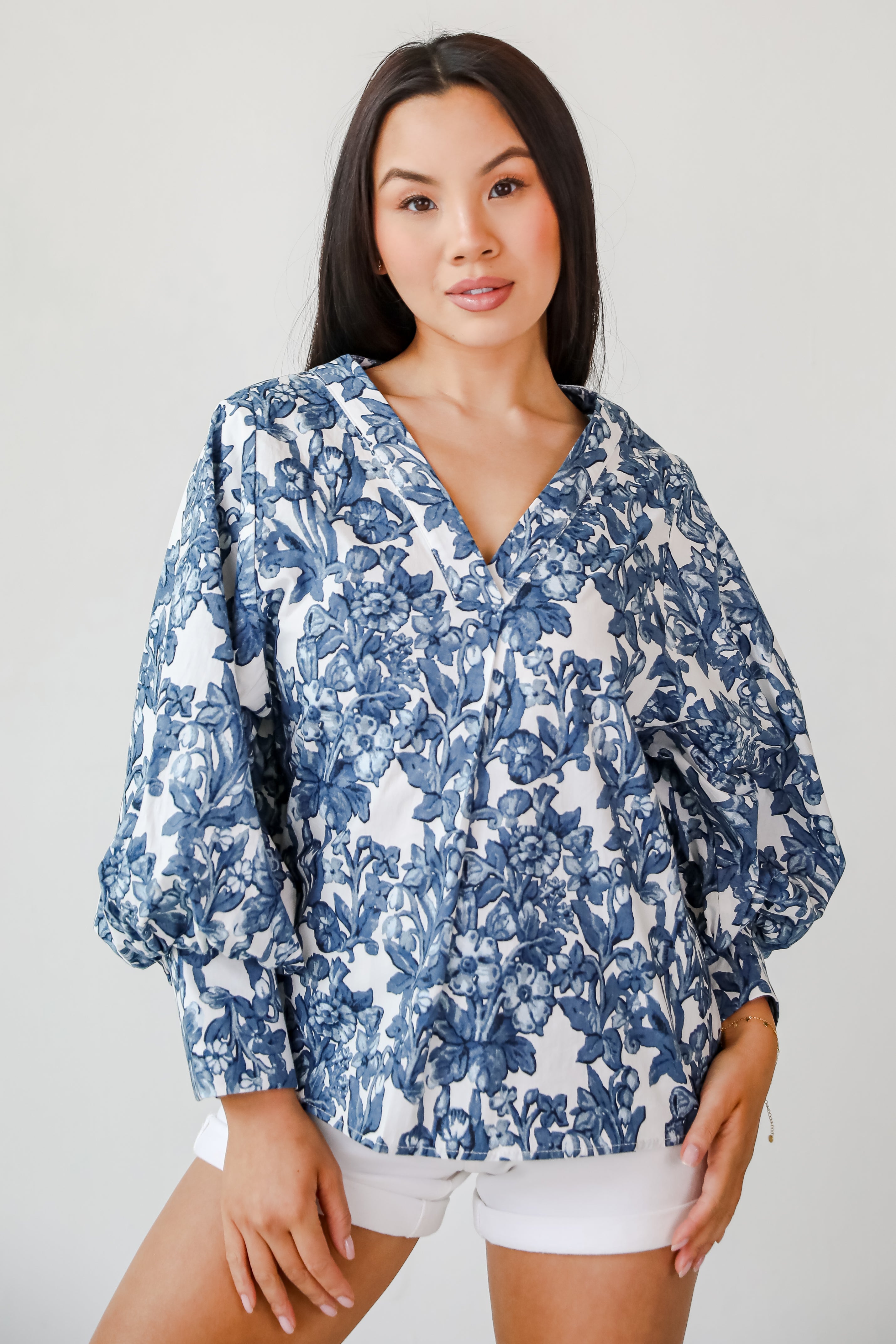 Flirtatious Always Off White Floral Blouse