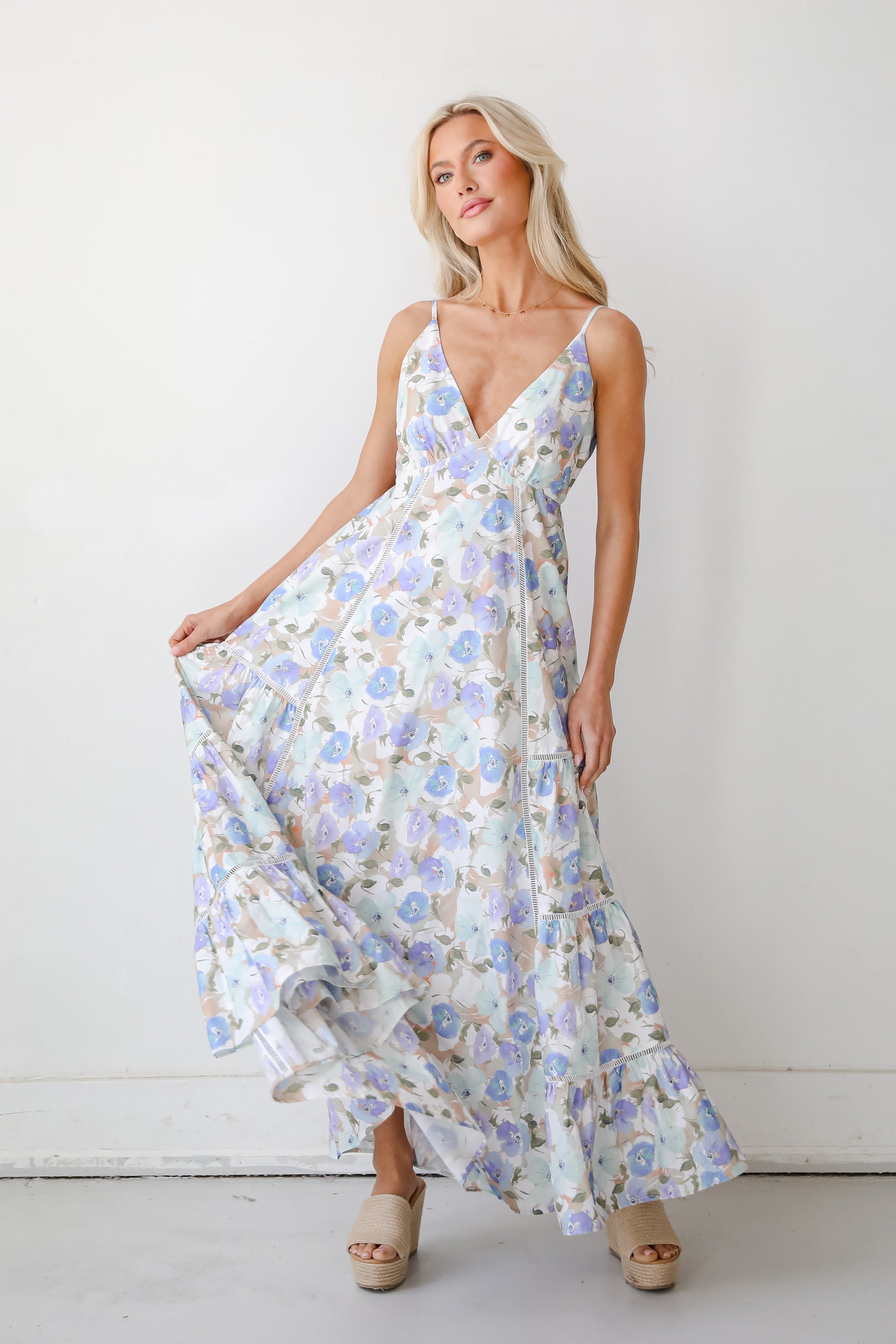 No One But You Off White Floral Maxi Dress