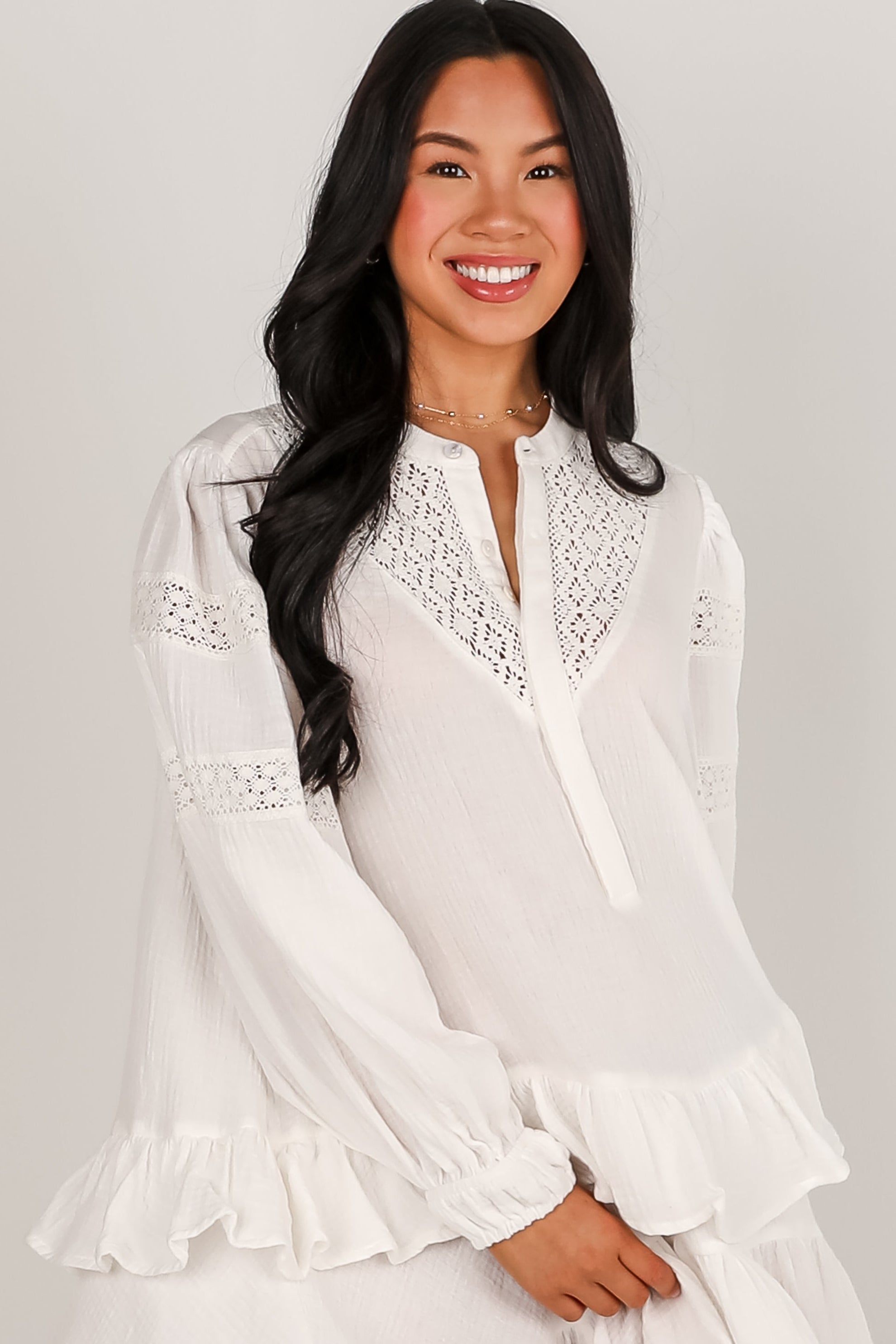 Prominent Charm Off White Linen Ruffle Mini Dress