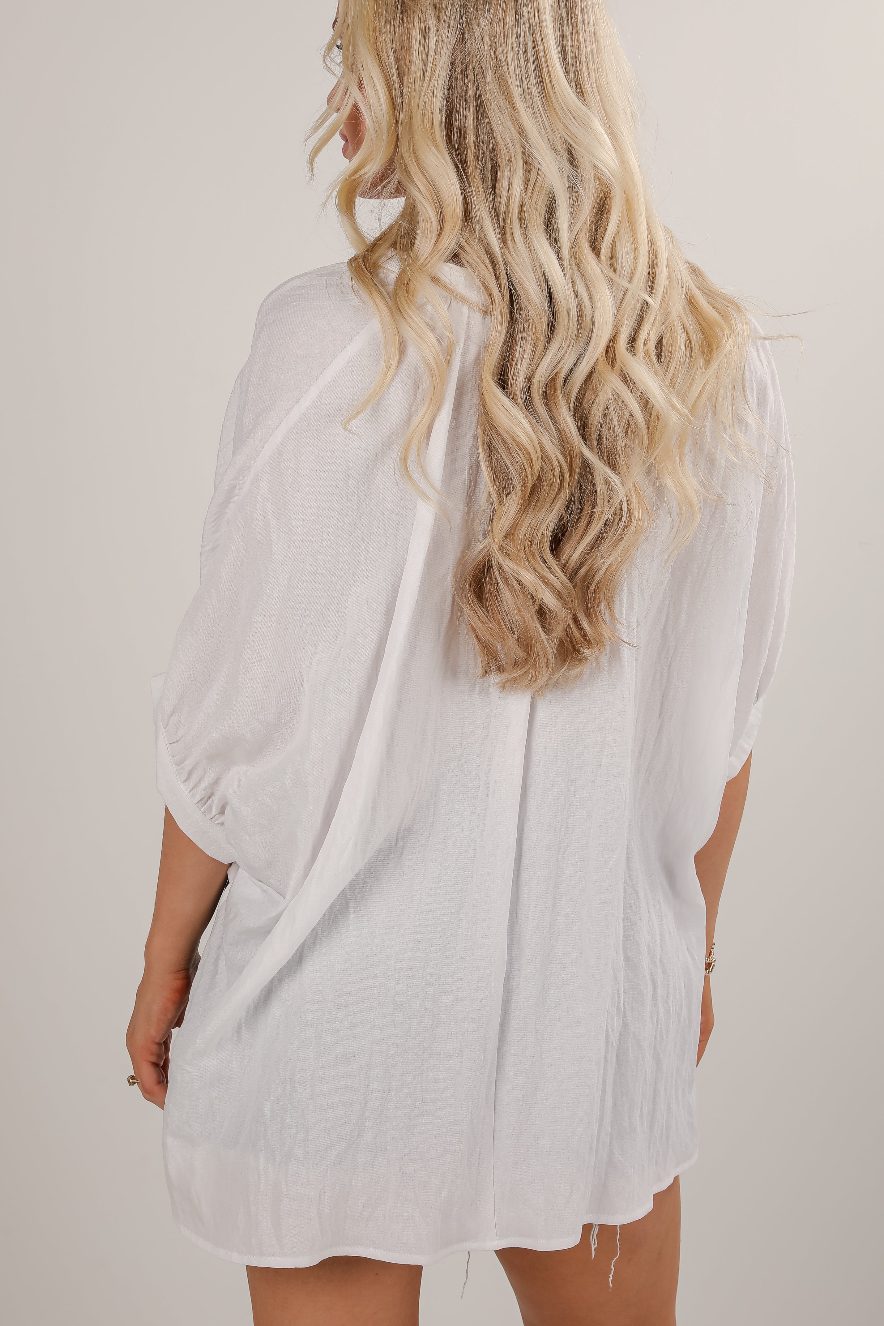 Constantly Trendy Off White Oversized Blouse