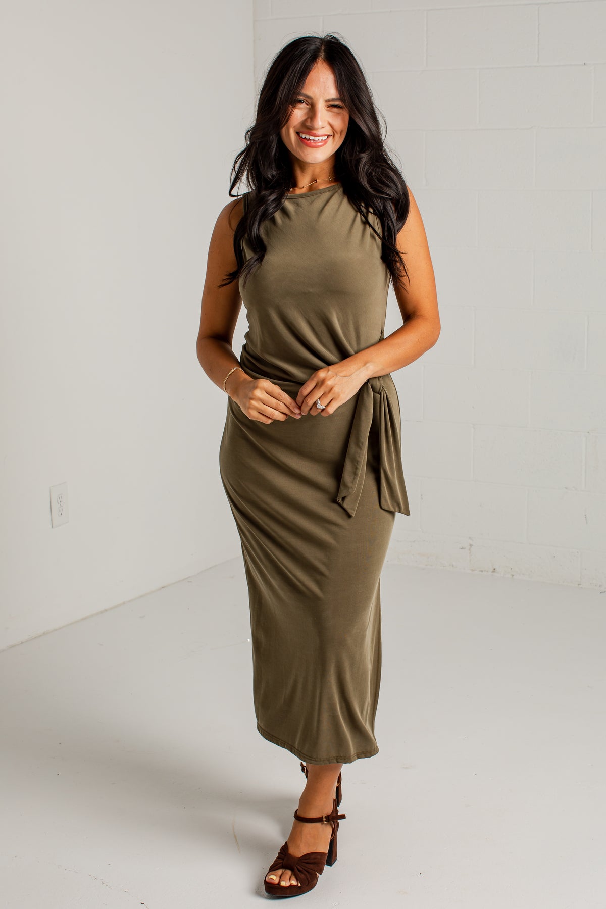 An Evening Away Draped Maxi Dress
